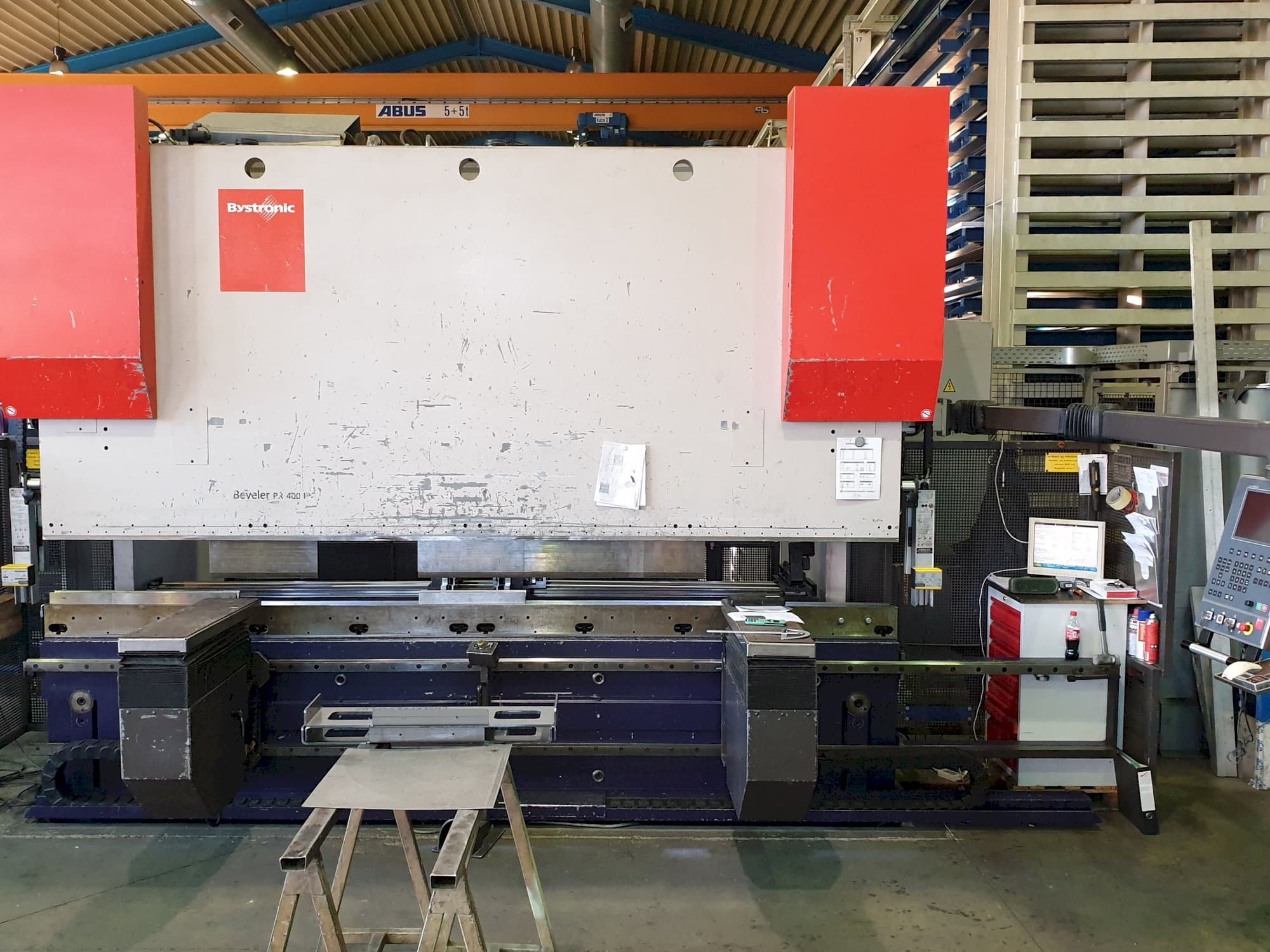 Bystronic Beyeler PR 400 x 4100 Mašinos vaizdas iš priekio