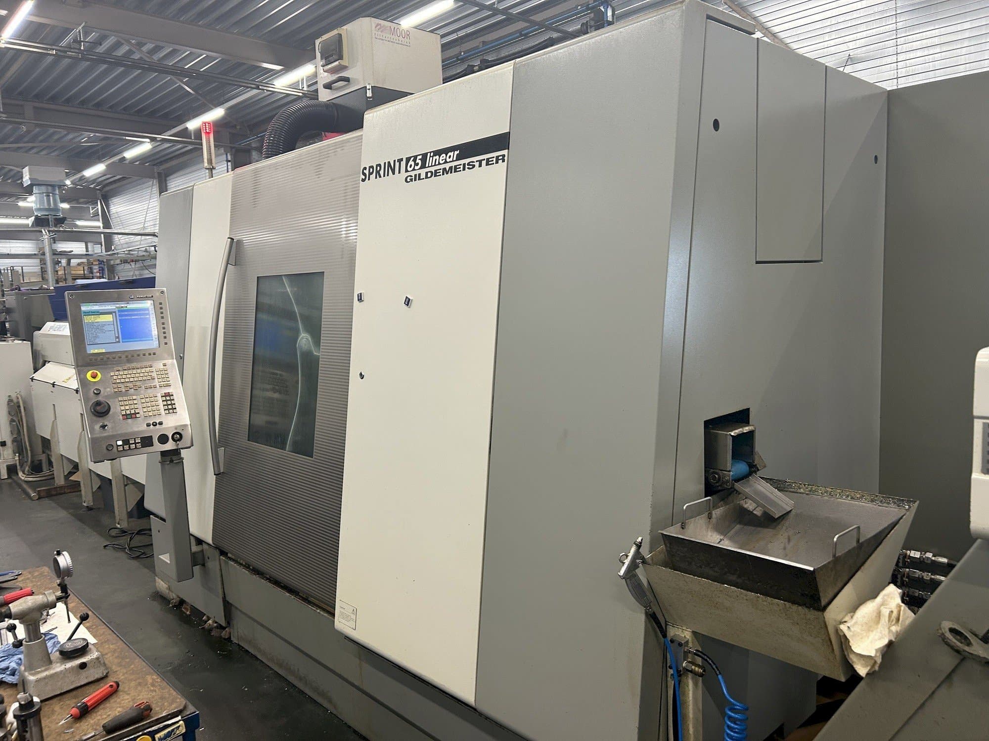 Gildemeister Sprint 65 linear Mašinos vaizdas iš priekio