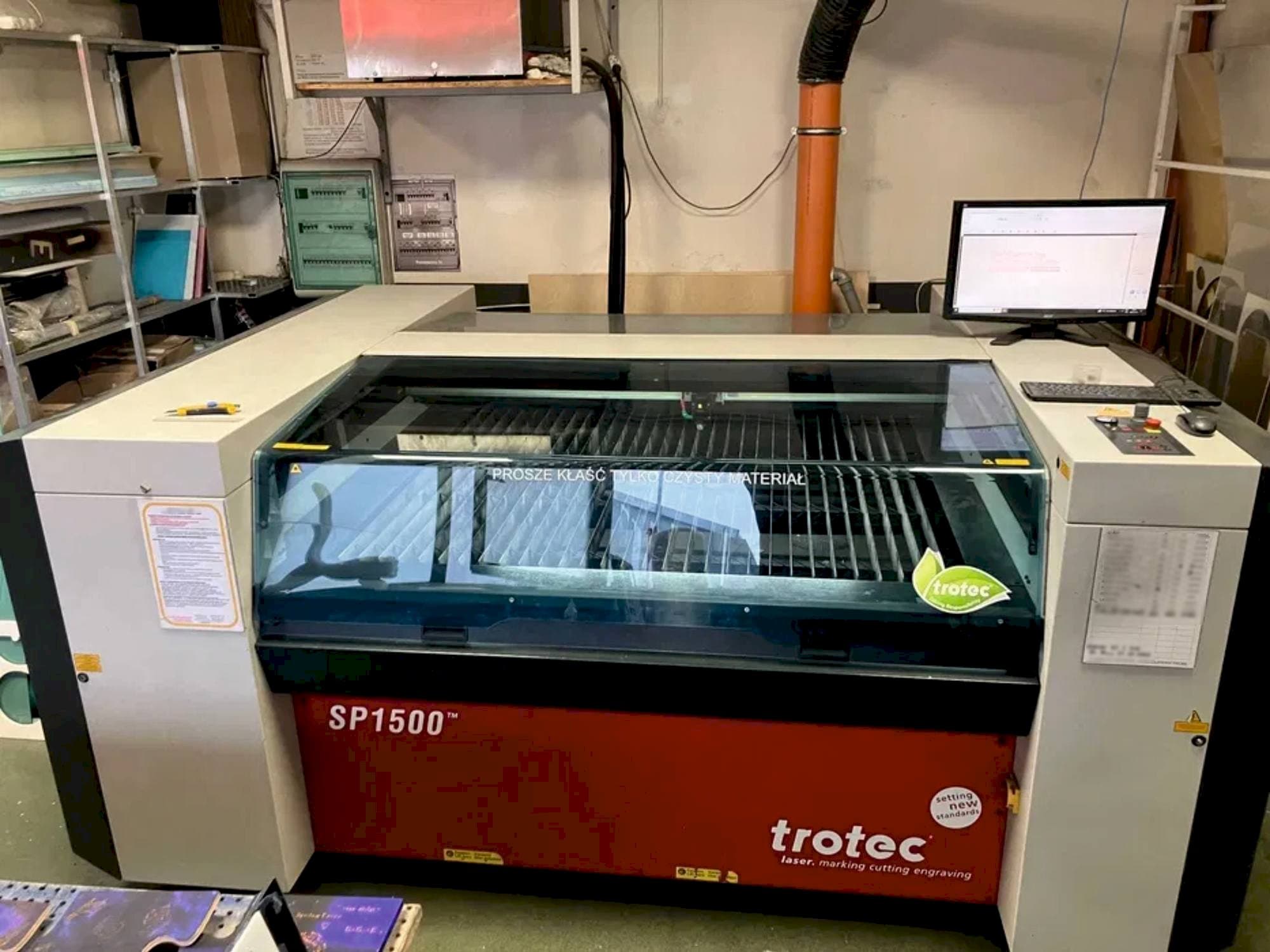 Trotec SP1500 Mašinos vaizdas iš priekio