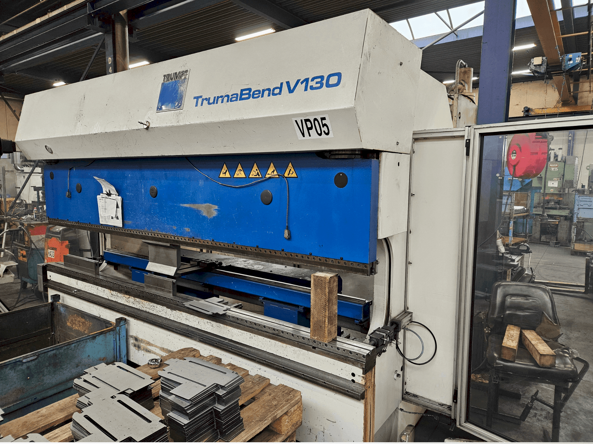 TRUMPF TrumaBend V130 Mašinos vaizdas iš priekio