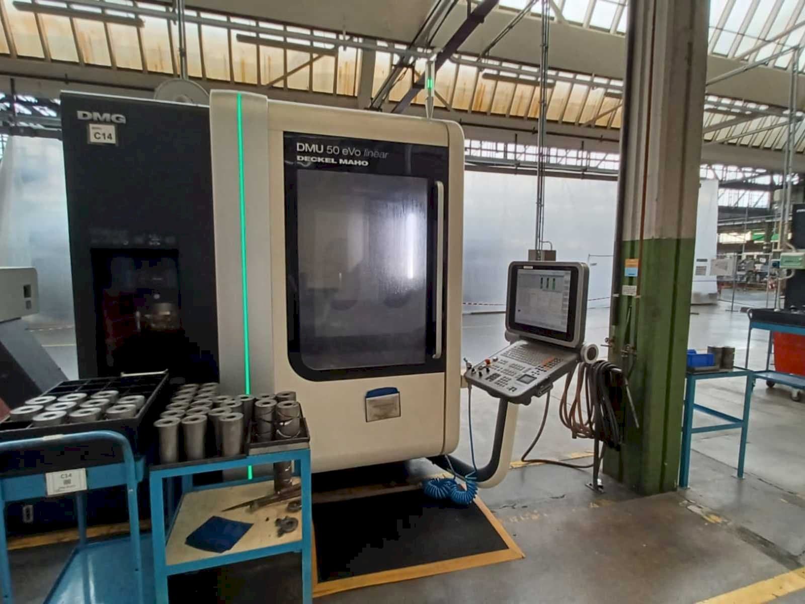 DMG DMU 50 evo linear Mašinos vaizdas iš priekio