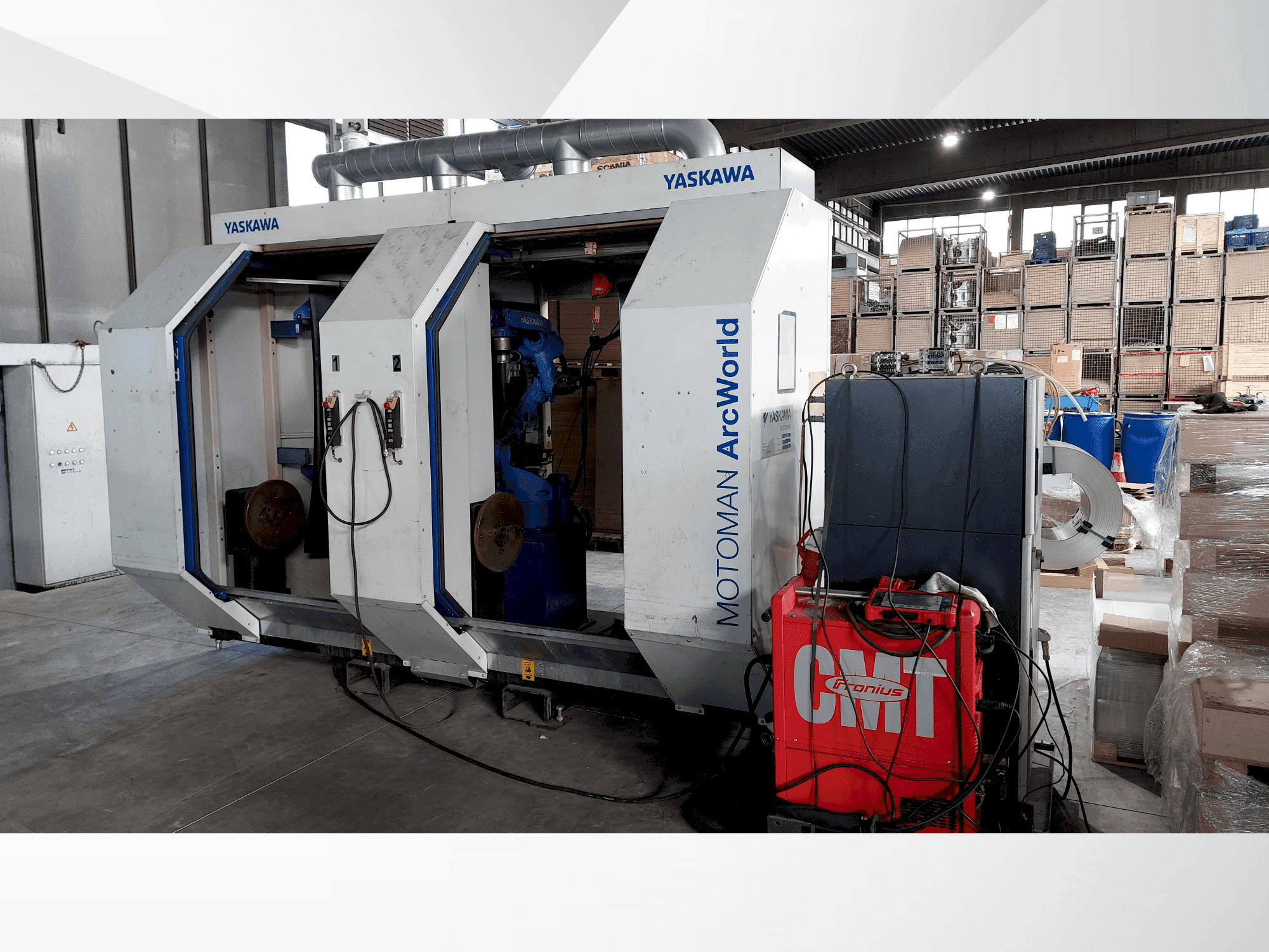 Yaskawa Motoman ArcWorld Mašinos vaizdas iš priekio