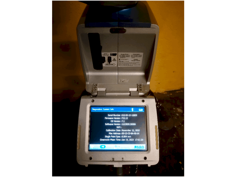 Faro EDGE Measuring arm Mašinos vaizdas iš priekio