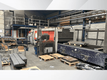 Bystronic BySpeed Pro 3015 + ByTrans Extended 3015 Mašinos vaizdas iš priekio