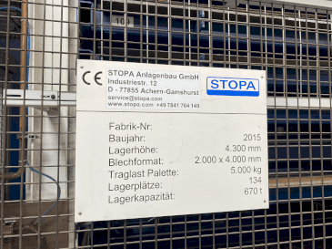 TRUMPF STOPA LiftMasterCompact Mašinos vaizdas iš priekio