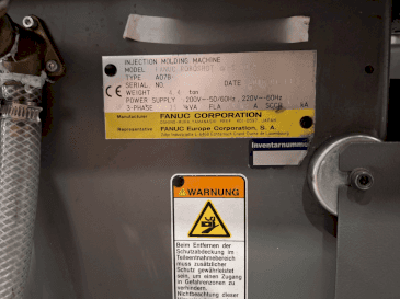 FANUC Roboshot S100iA Mašinos vaizdas iš priekio