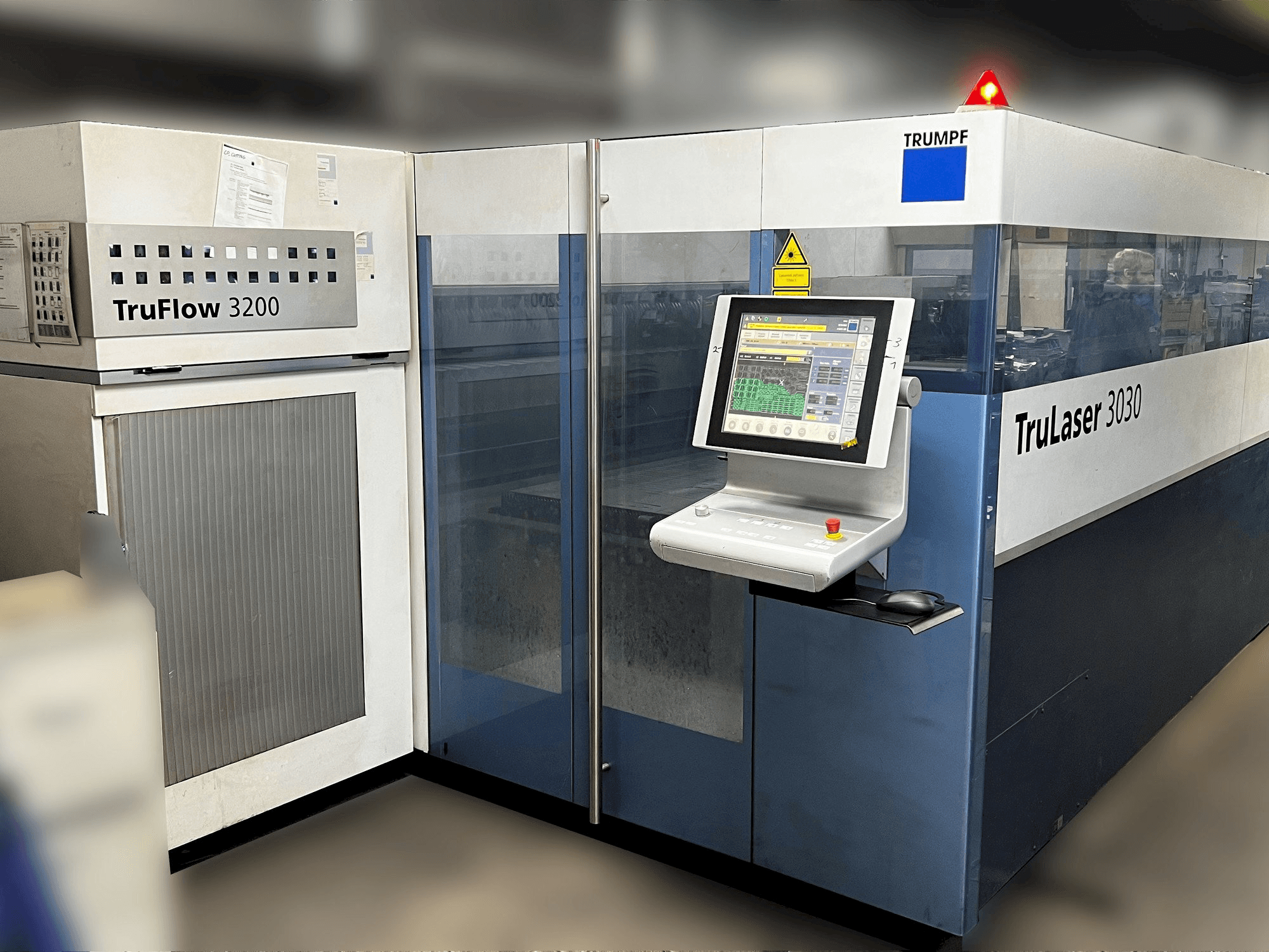 Trumpf Trulaser 3030 Mašinos vaizdas iš priekio
