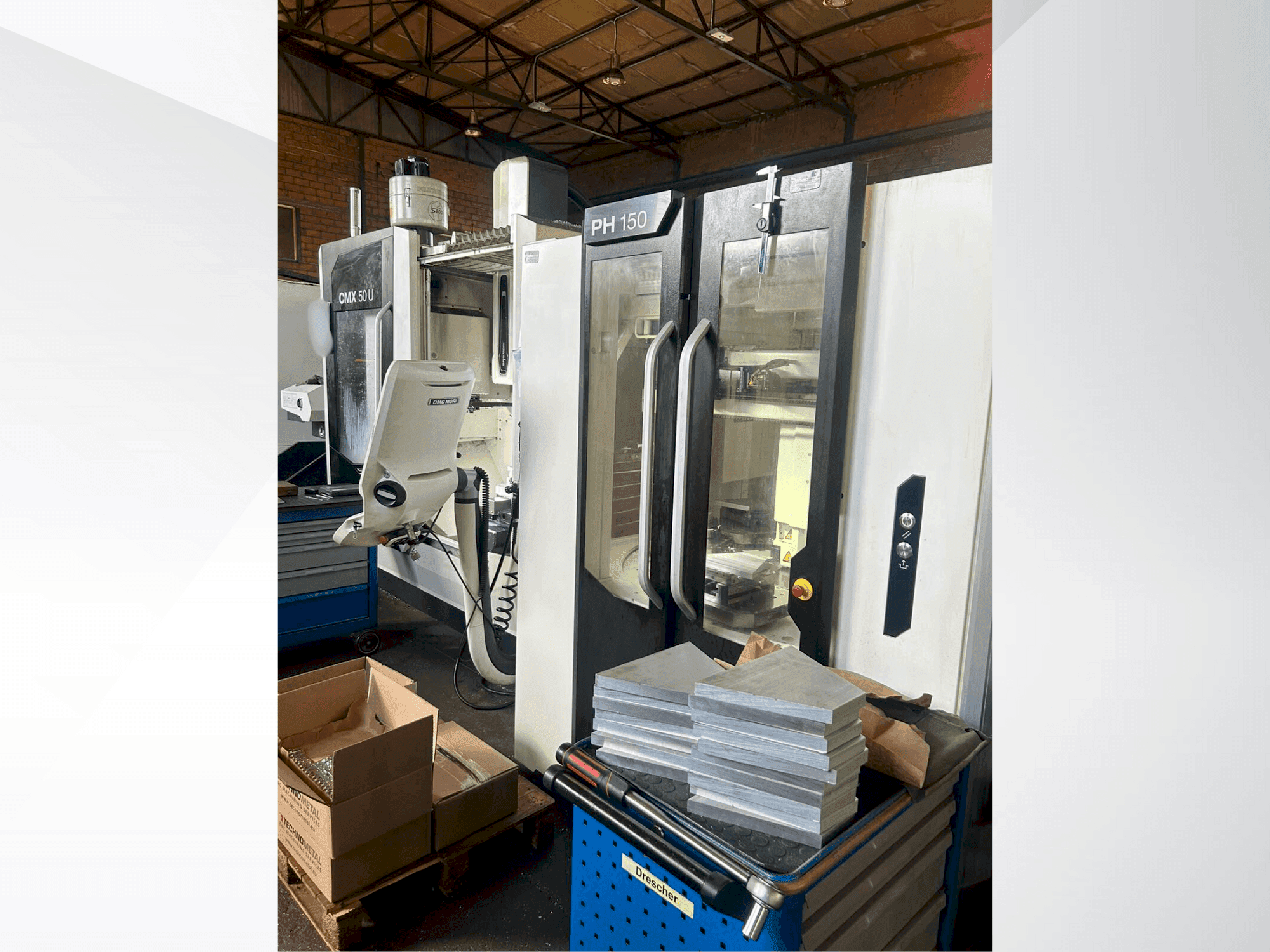 DMG MORI CMX50U Mašinos vaizdas iš priekio