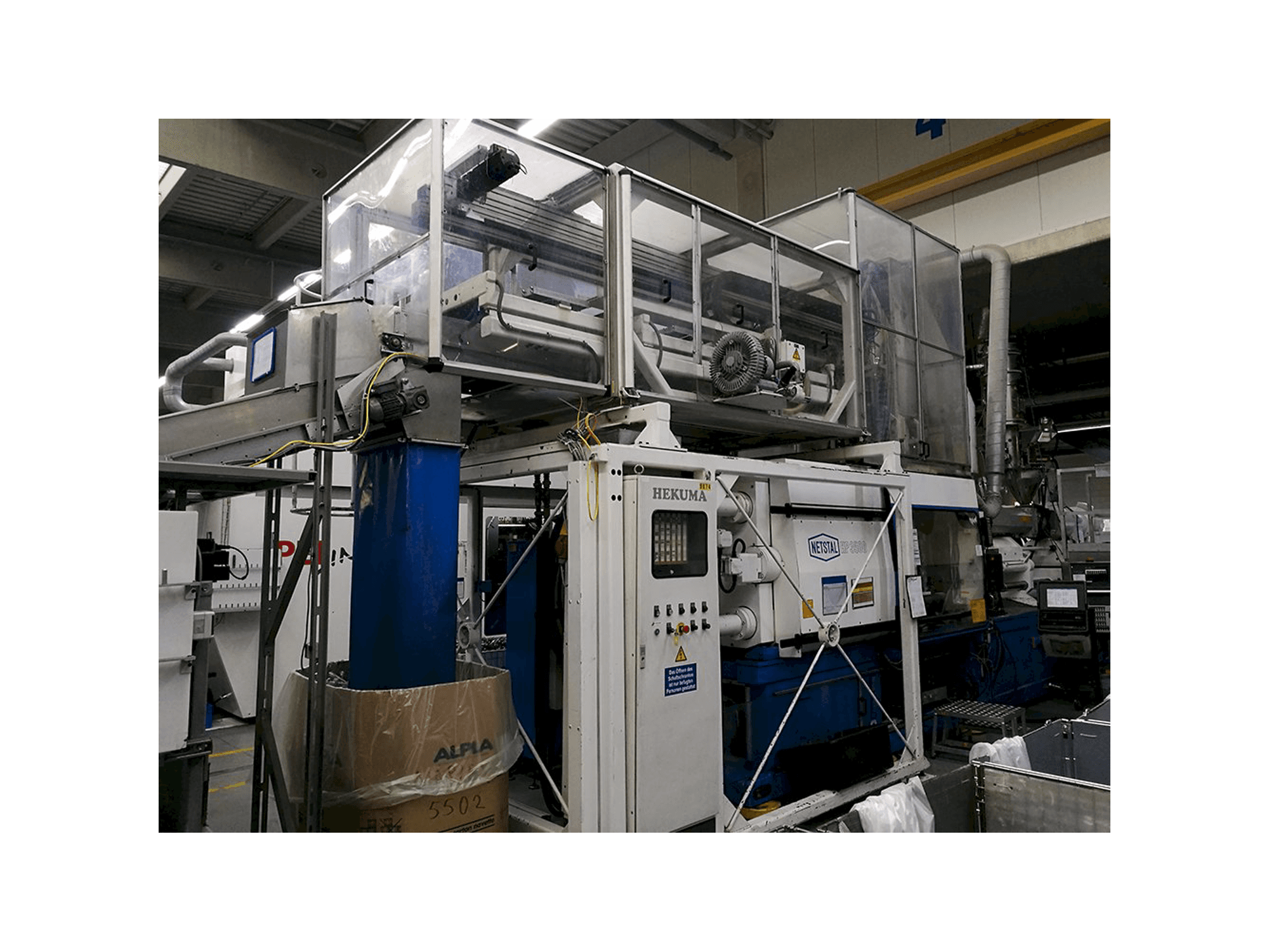 Netstal Mašinos kairės pusės vaizdasHP-3500/3550-R