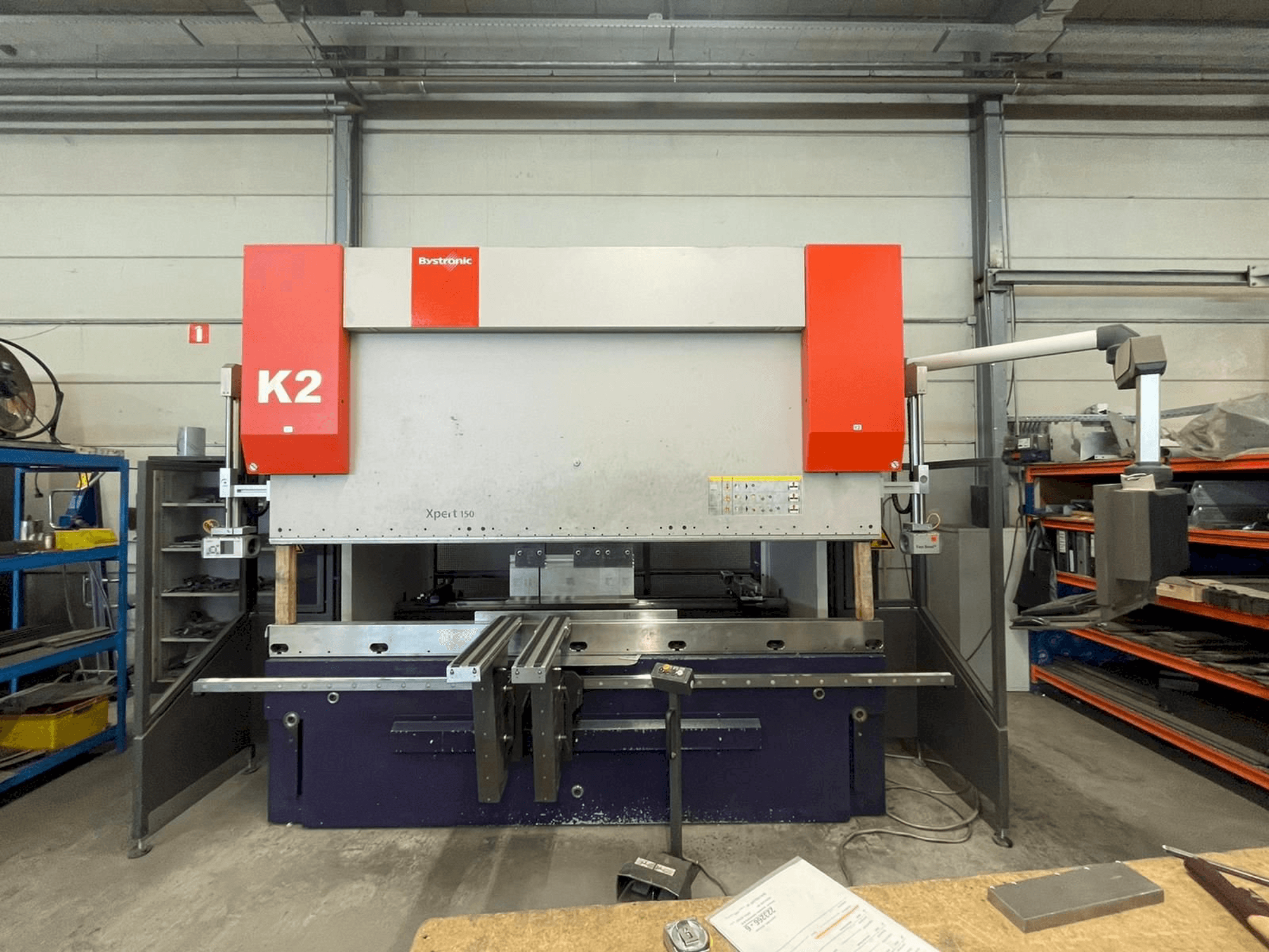 Bystronic Xpert 150 x 3100 K2 Mašinos vaizdas iš priekio