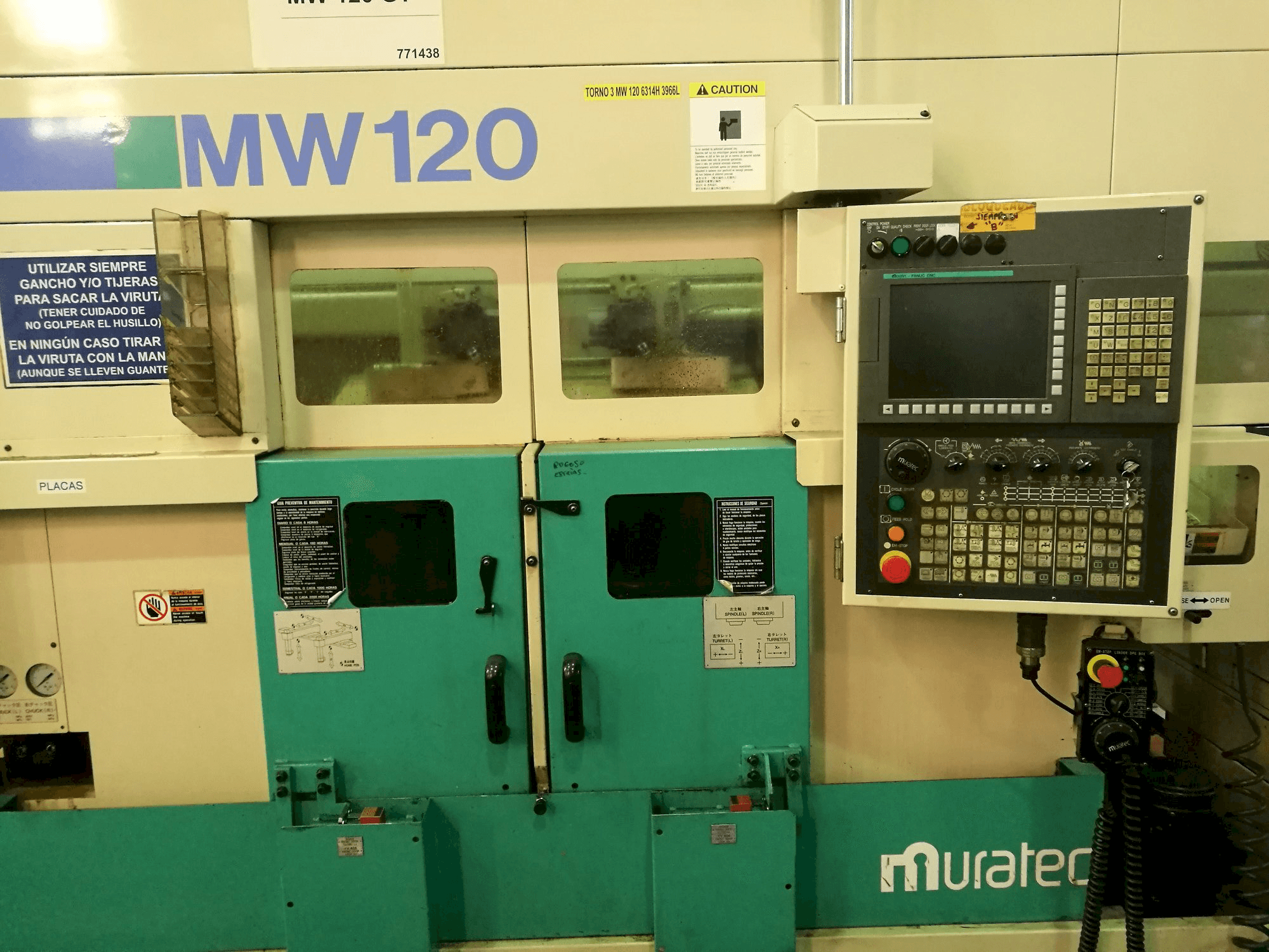 Muratec MW120 Mašinos vaizdas iš priekio