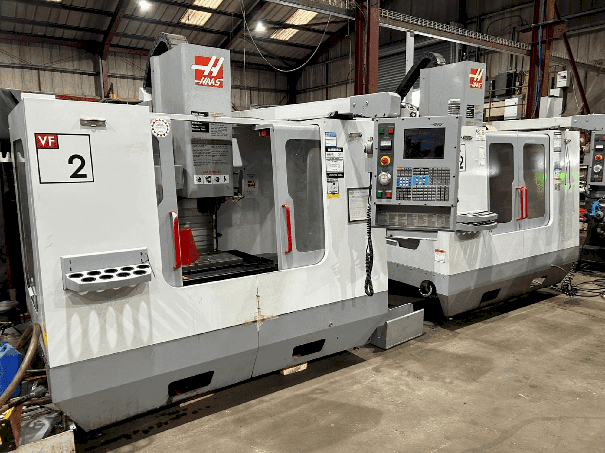 HAAS VF2 Mašinos vaizdas iš priekio