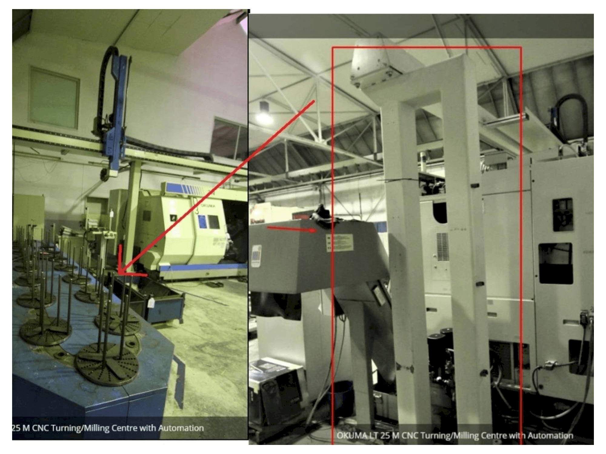 Okuma LT 25 M Mašinos vaizdas iš priekio
