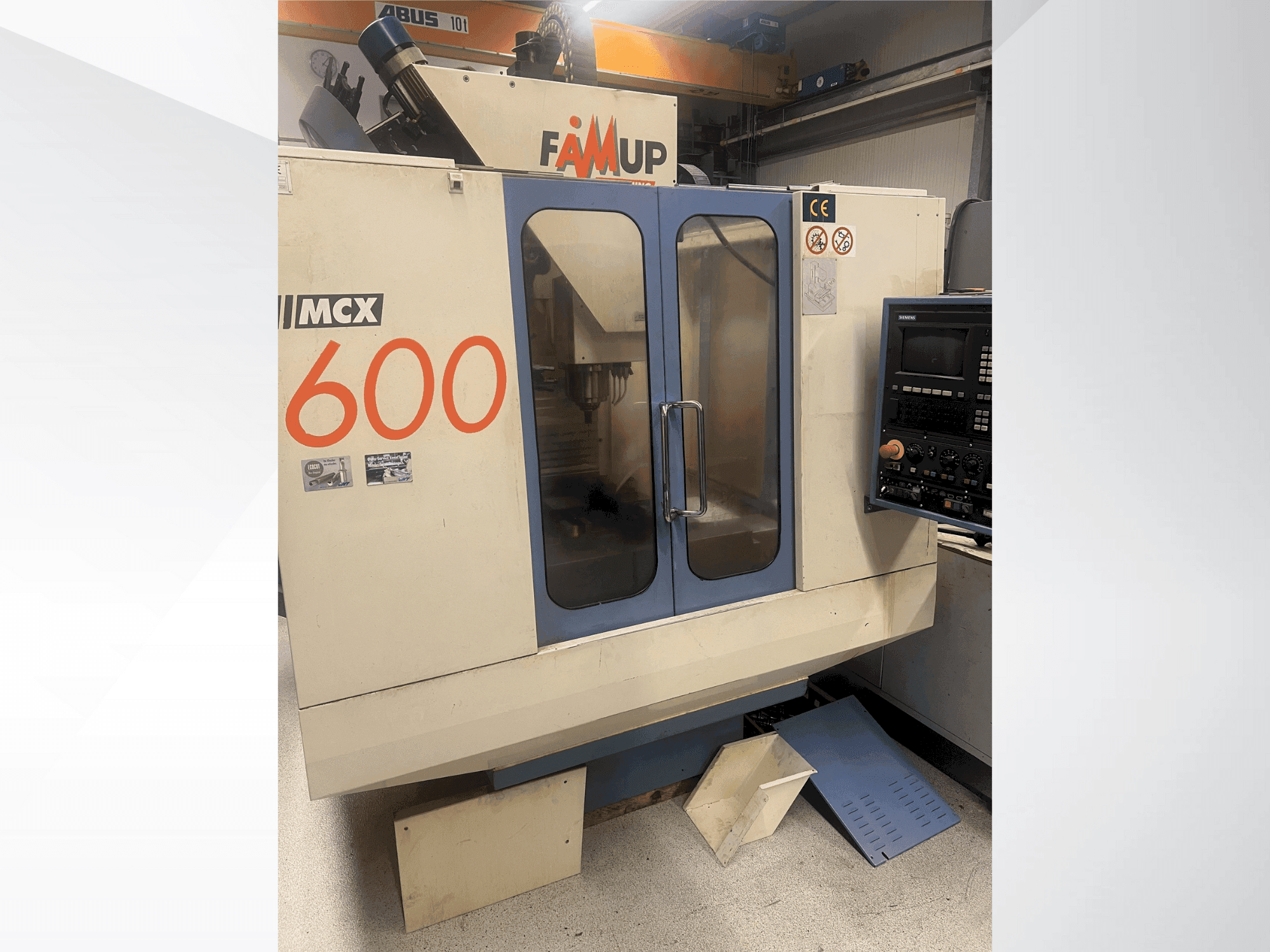 FAMUP MCX 600 Mašinos vaizdas iš priekio