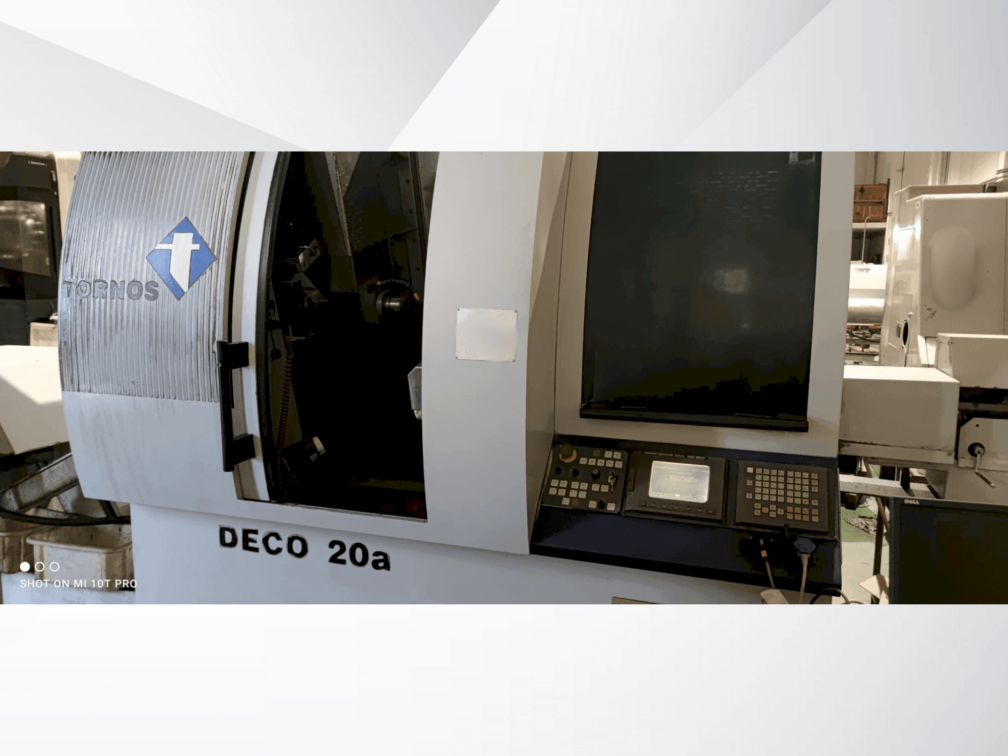 Tornos-Bechler Deco 20a Mašinos vaizdas iš priekio