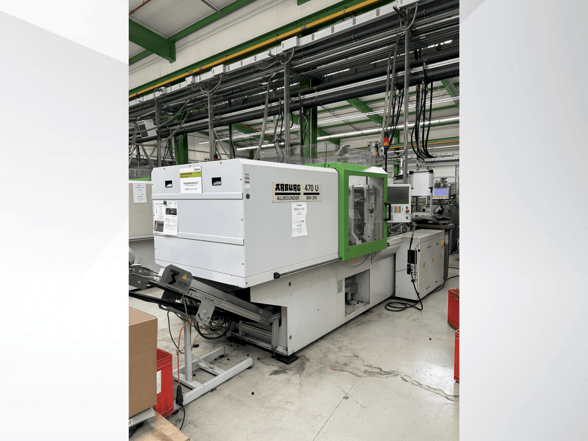 Arburg 470 U / 800-290 Mašinos vaizdas iš priekio