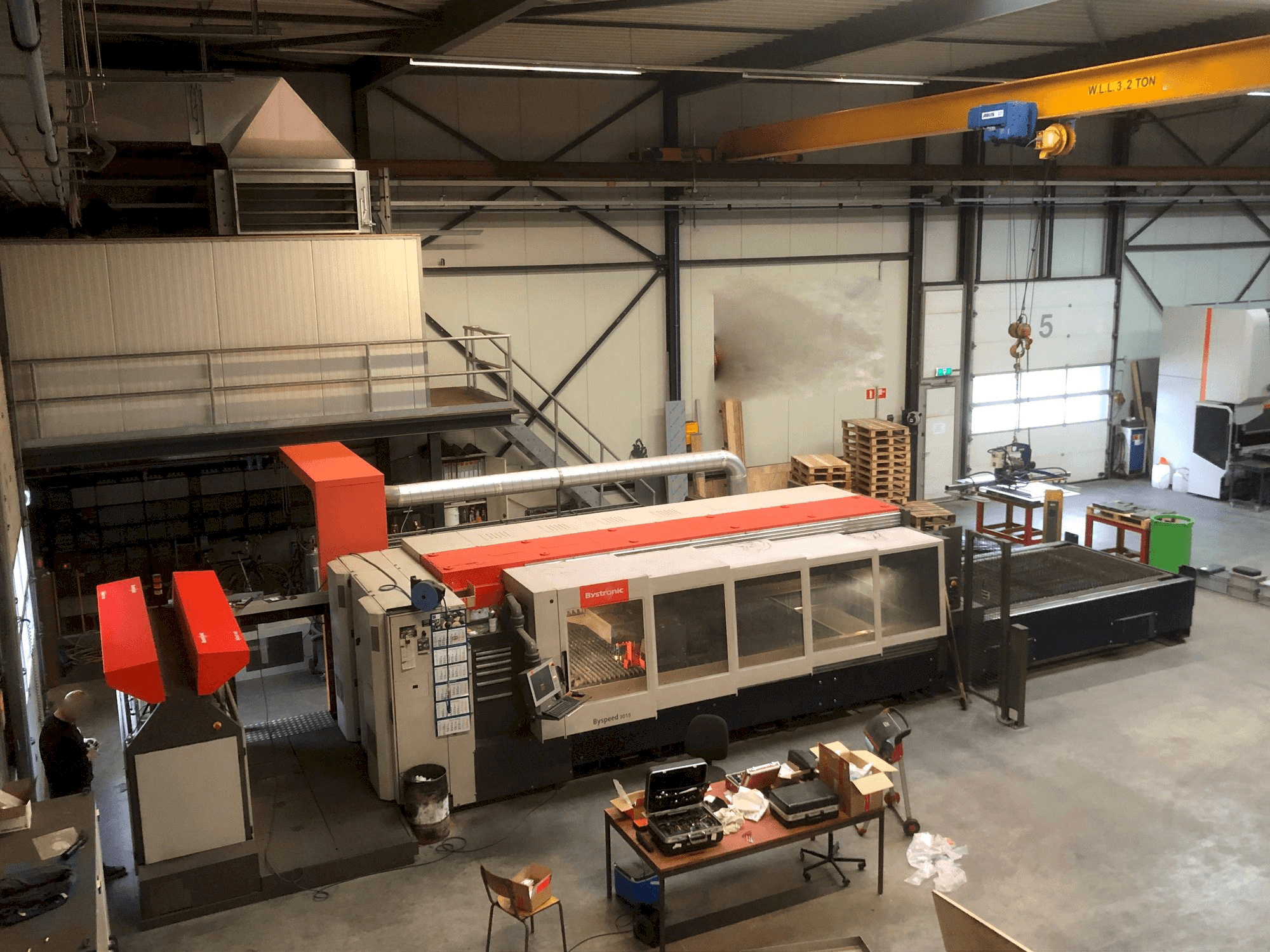 Bystronic Byspeed 3015 Mašinos vaizdas iš priekio