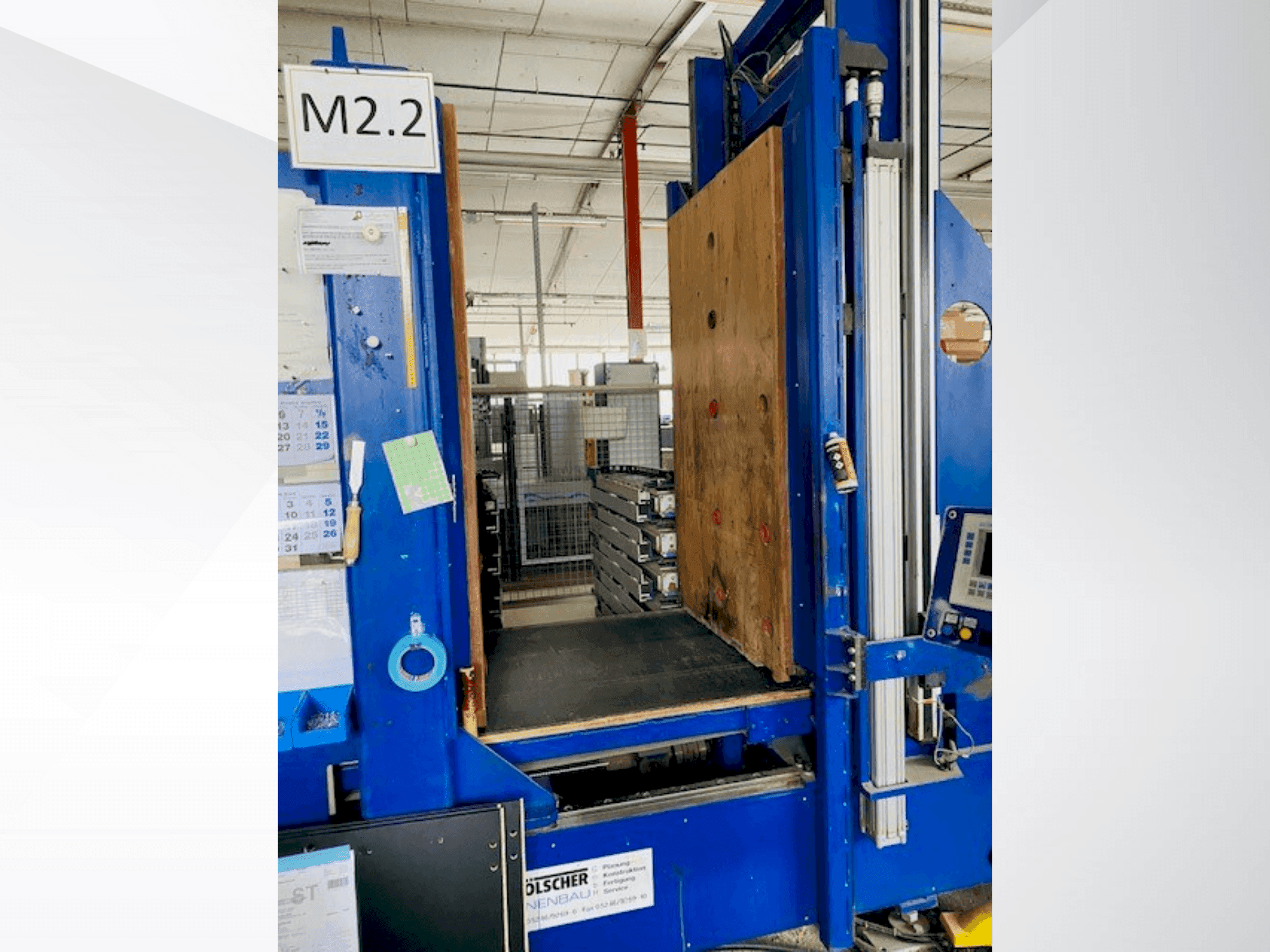 Hüttenhölscher Body Press Mašinos vaizdas iš priekio