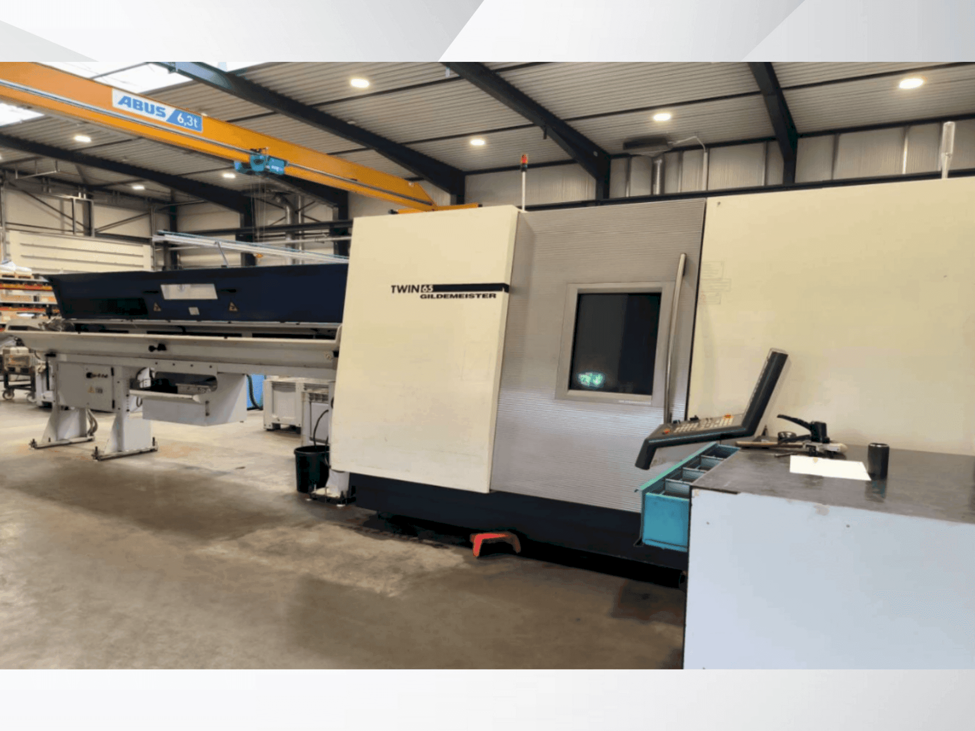 DMG Gildemeister Twin 65 Mašinos vaizdas iš priekio