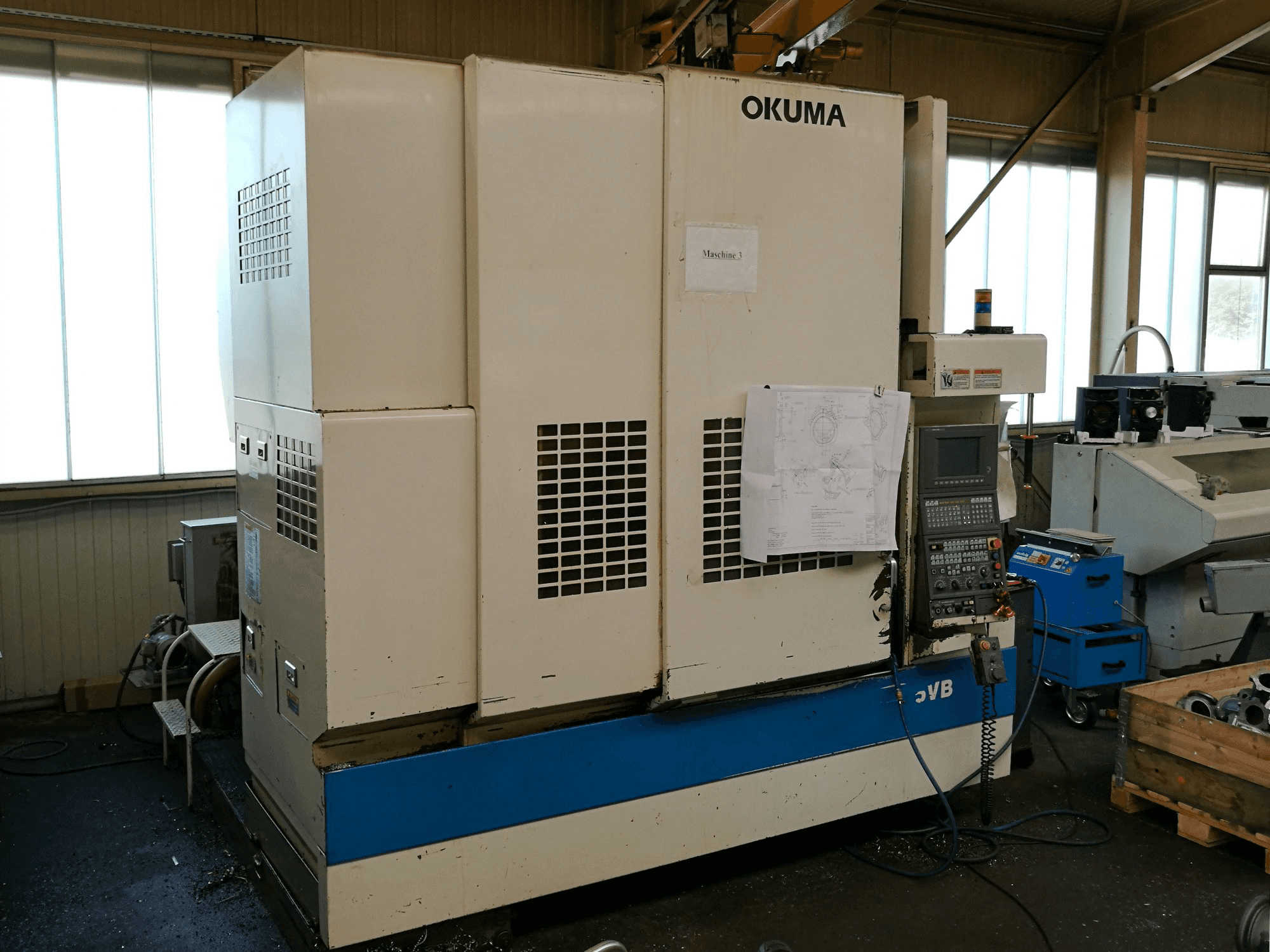 Okuma MX55 VB Mašinos vaizdas iš priekio