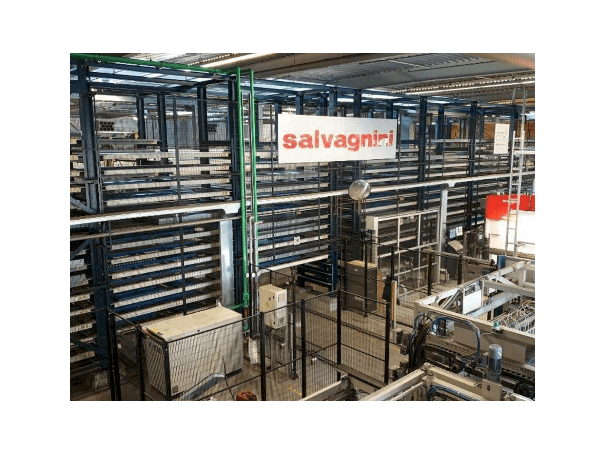 Salvagnini S4 and P4 and MV installation Mašinos vaizdas iš priekio