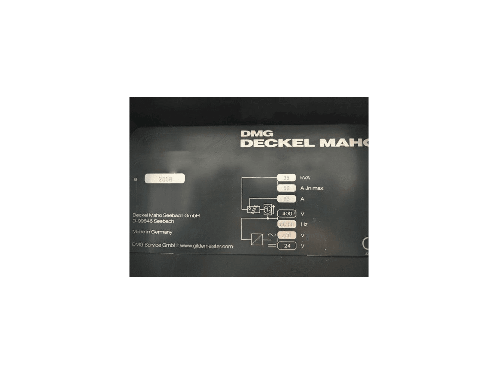 DMG DMC 635V Išsami mašinos informacija