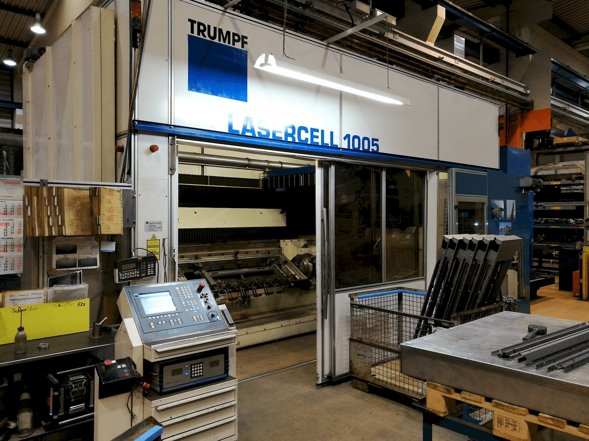 Trumpf Mašinos kairės pusės vaizdasLasercell TLC 1005