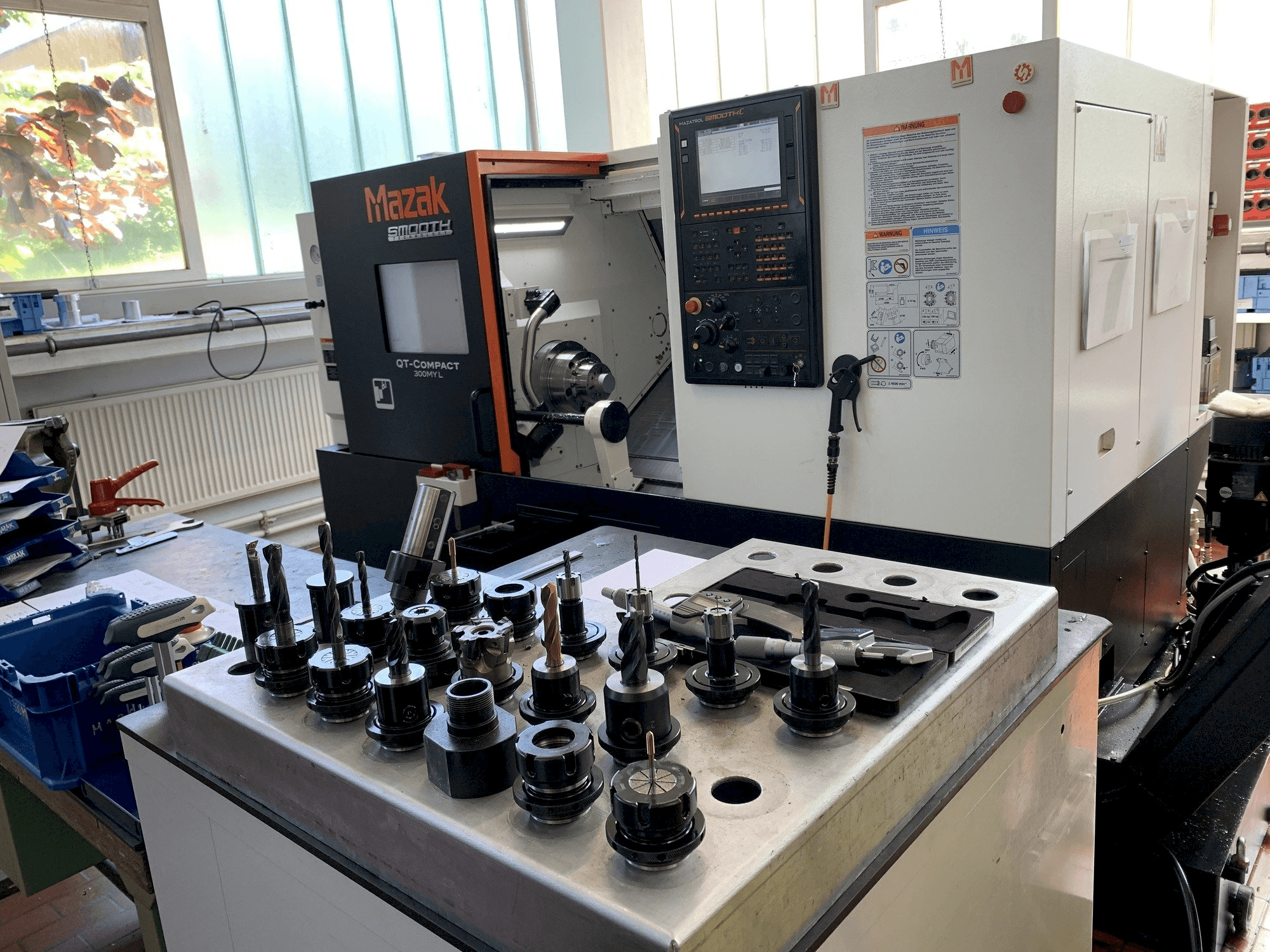 Mazak QTC 300MY L500 Mašinos vaizdas iš priekio