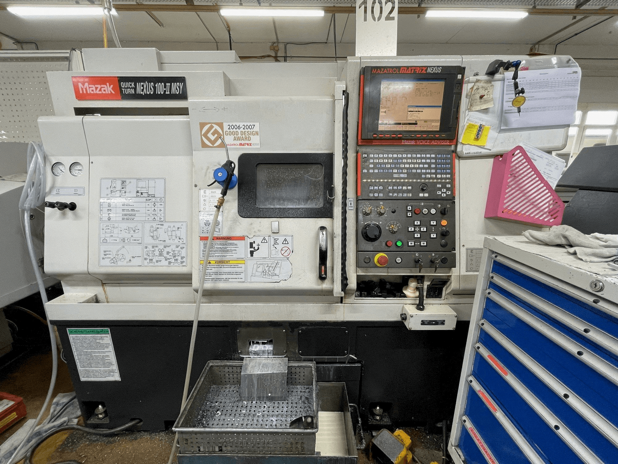 Mazak QUICK TURN NEXUS 100-II MSY Mašinos vaizdas iš priekio