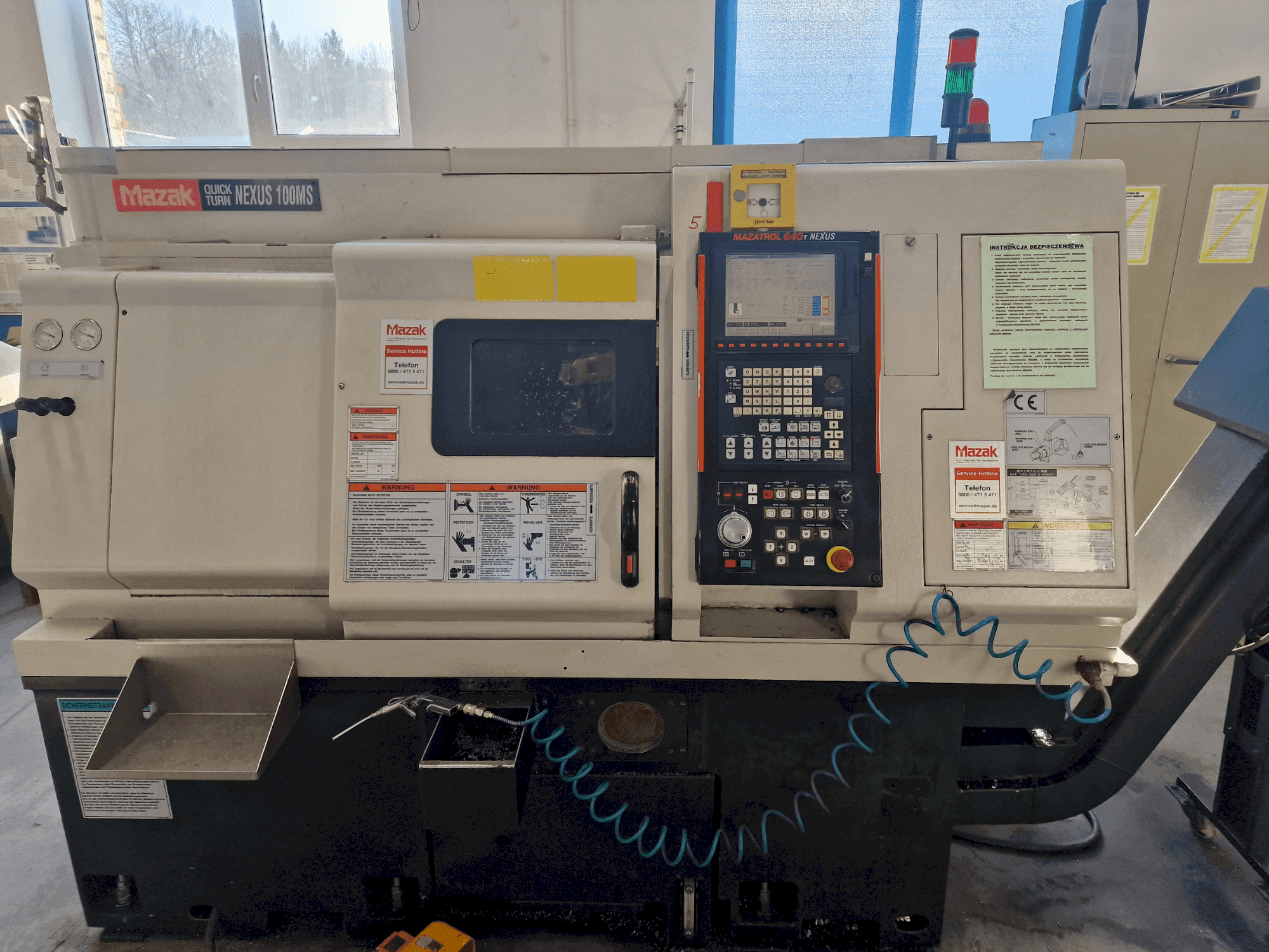 Mazak QTN-100MS Mašinos vaizdas iš priekio