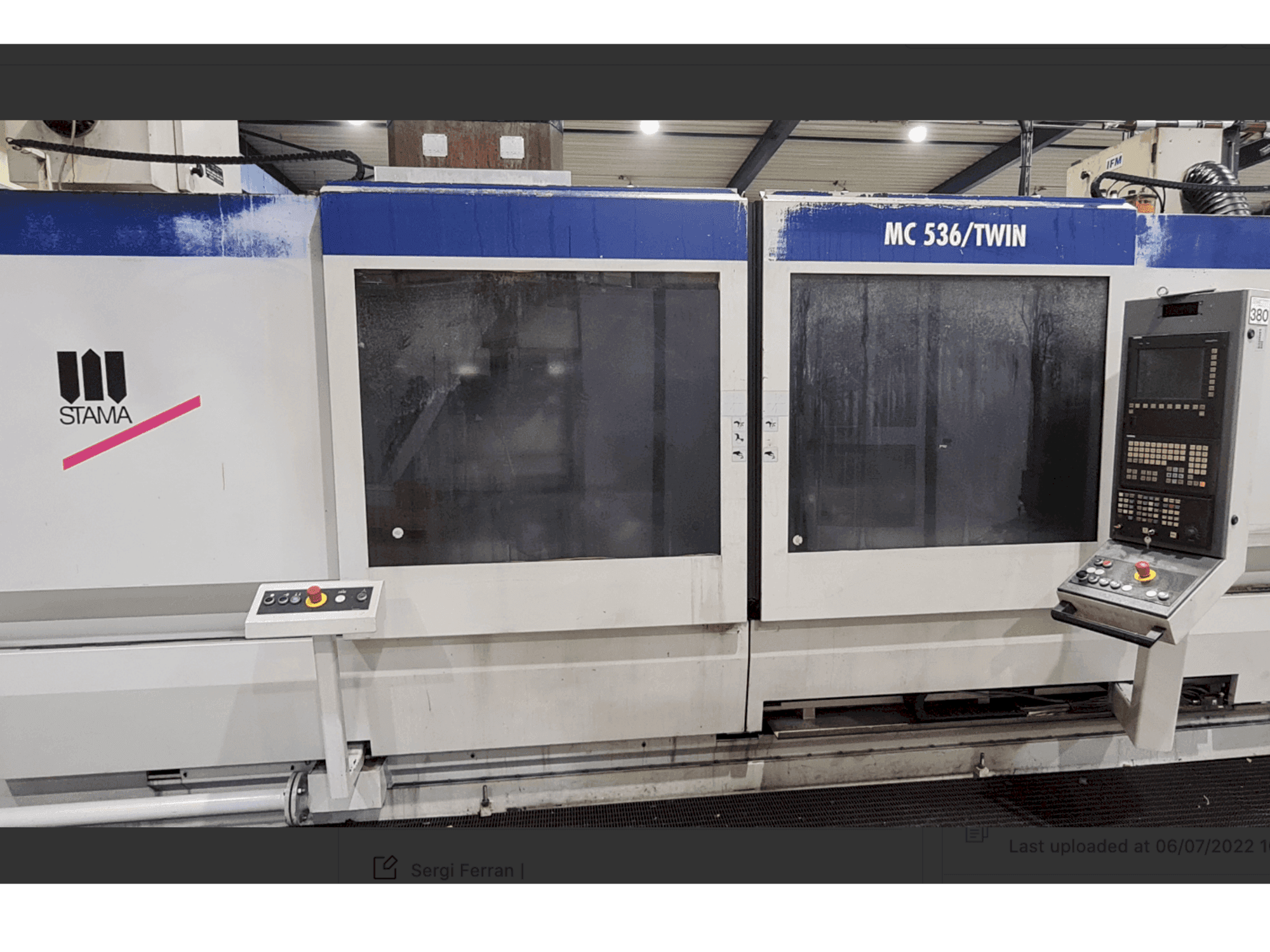 STAMA MC536/Twin Mašinos vaizdas iš priekio