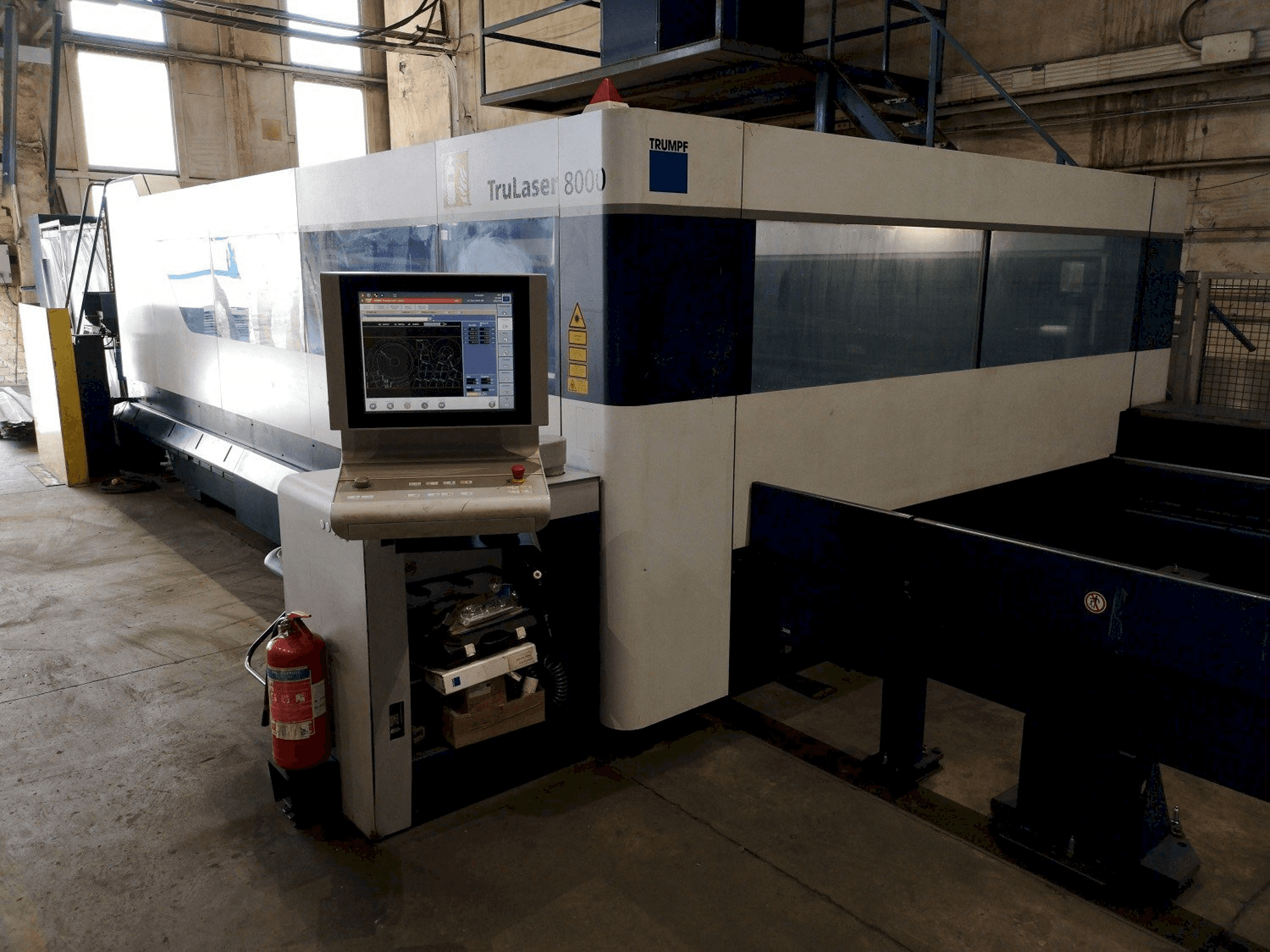 Trumpf TruLaser 8000 Mašinos vaizdas iš priekio