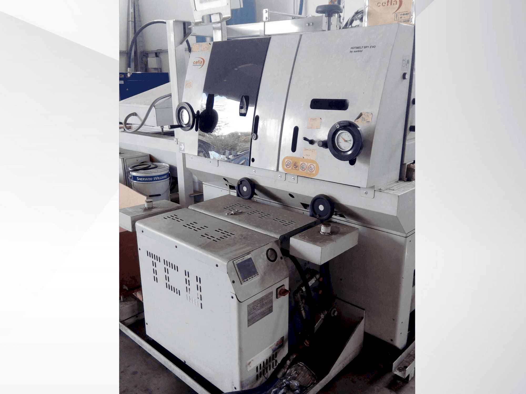 CEFLA Hotmelt SP1-EVO Mašinos vaizdas iš priekio