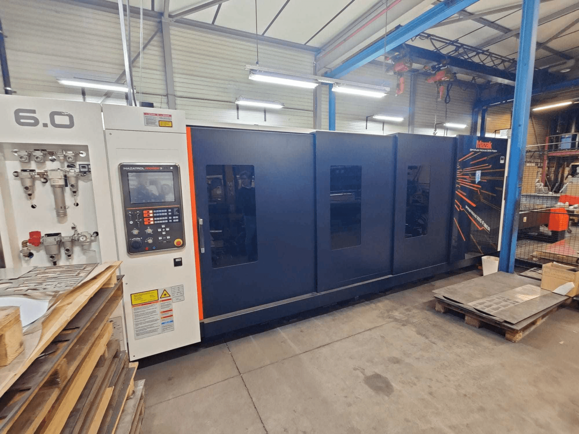 Mazak Optiplex Nexus 3015 Mašinos vaizdas iš priekio