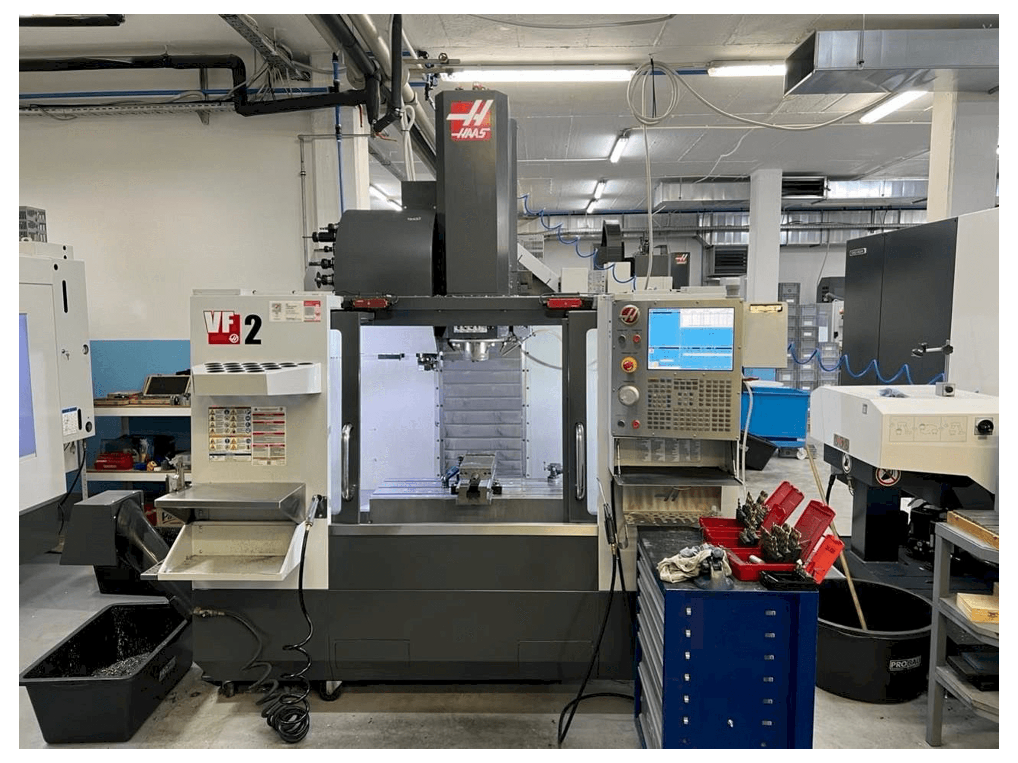 HAAS VF-2 Mašinos vaizdas iš priekio