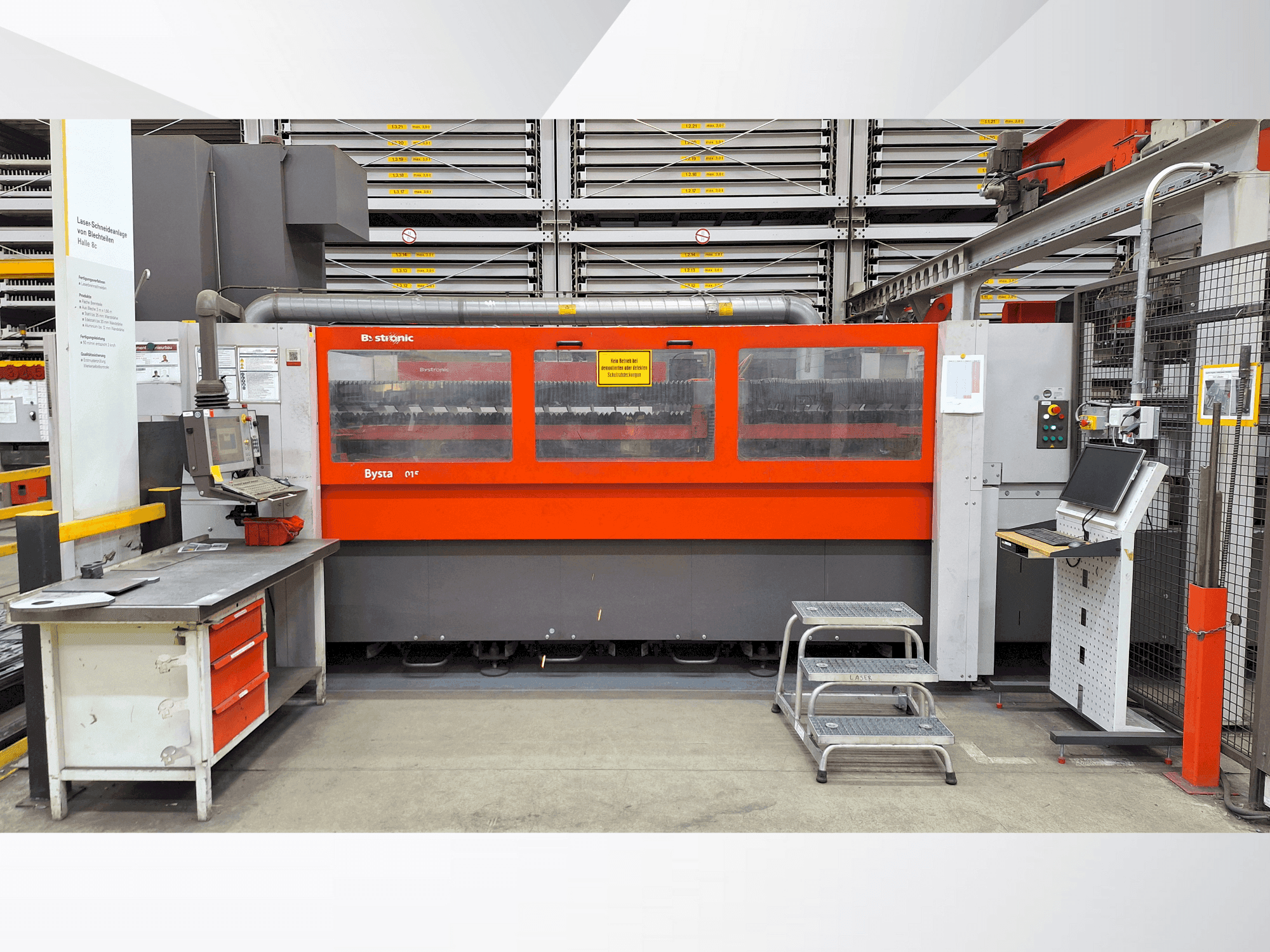 Bystronic Bystar 3015 Mašinos vaizdas iš priekio