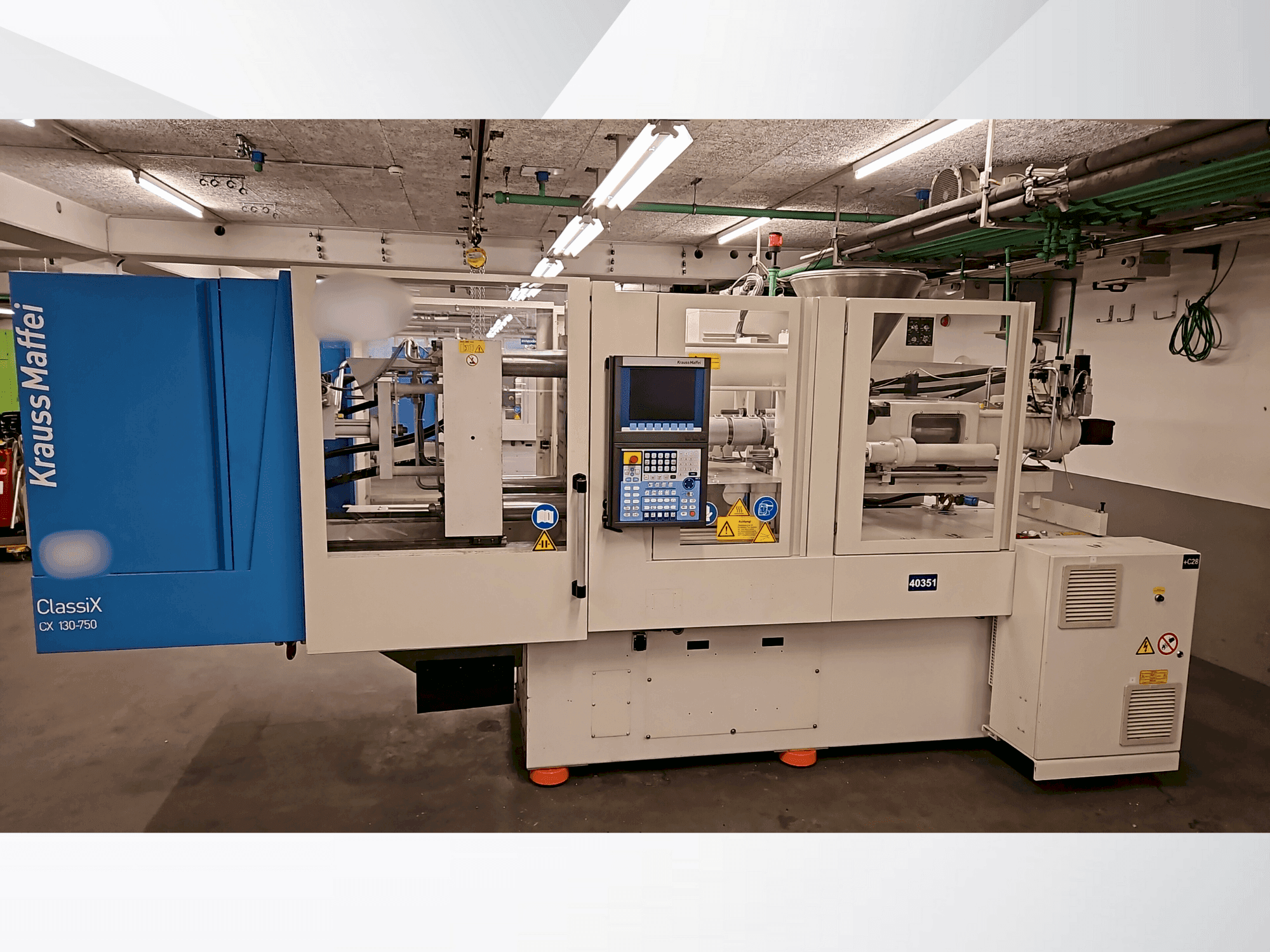 Krauss Maffei 130-750 CX Mašinos vaizdas iš priekio