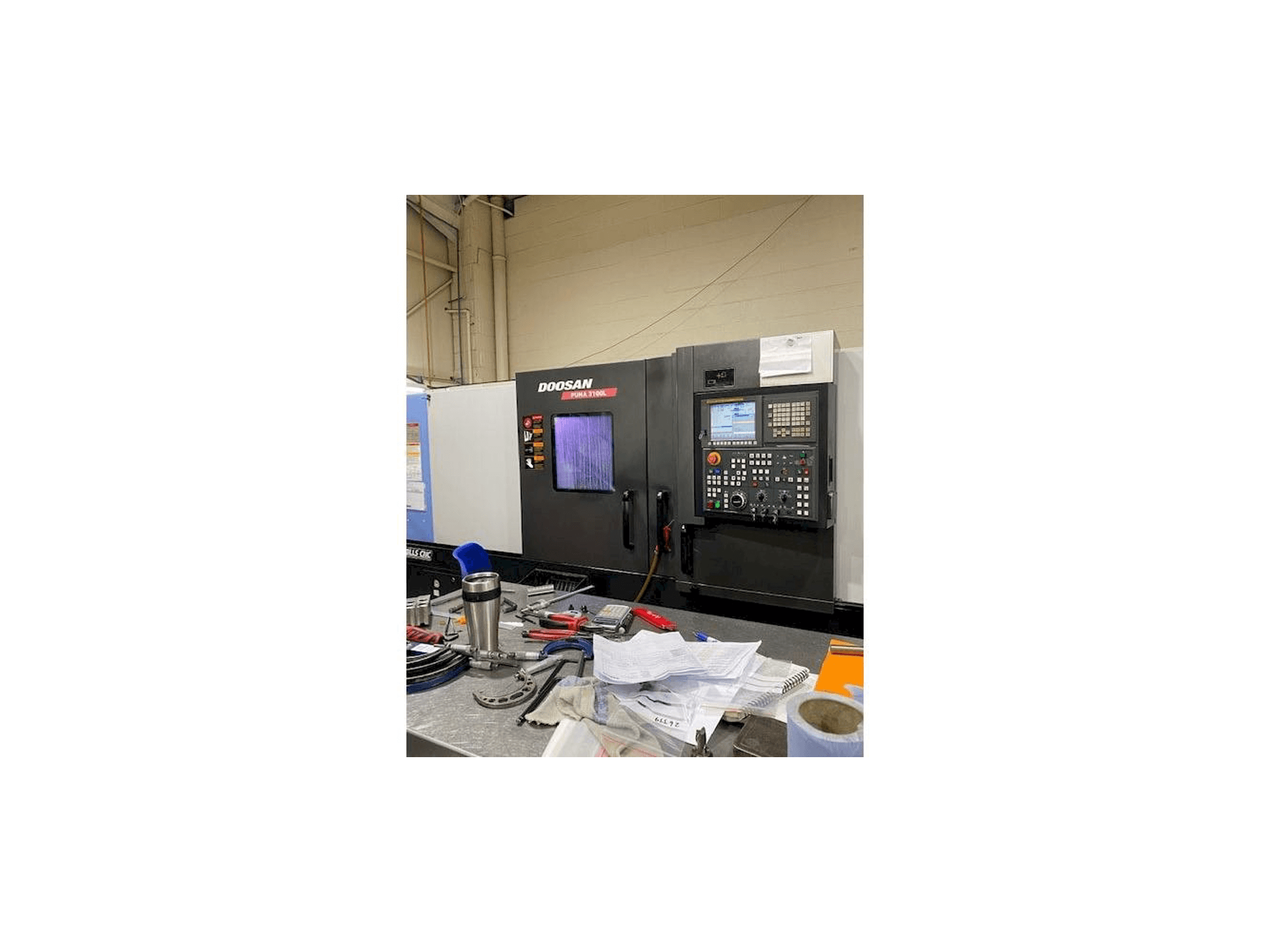 Doosan Puma 3100L Mašinos vaizdas iš priekio