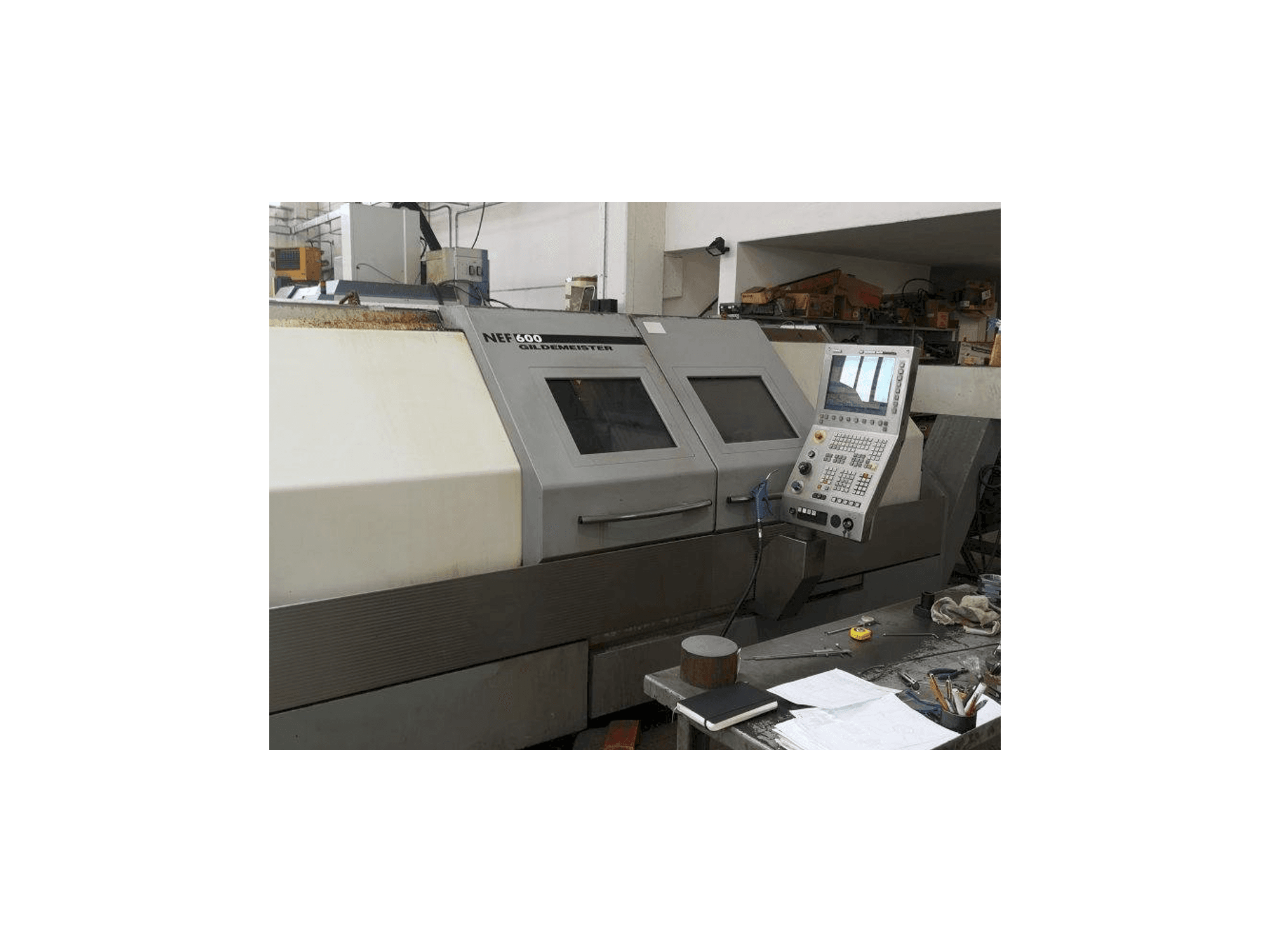 Gildemeister NEF 600 Mašinos vaizdas iš priekio