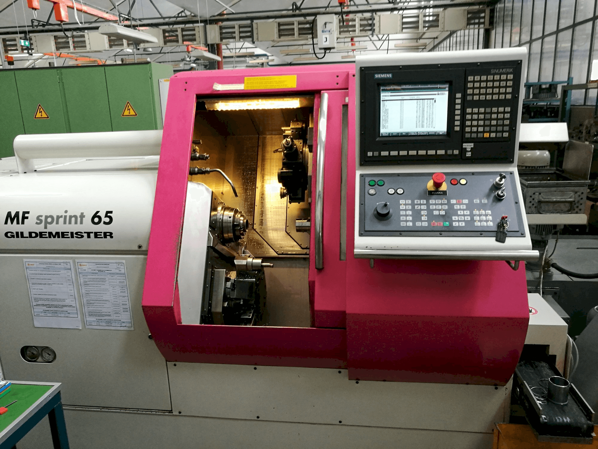 Gildemeister MF Sprint 65 Mašinos vaizdas iš priekio