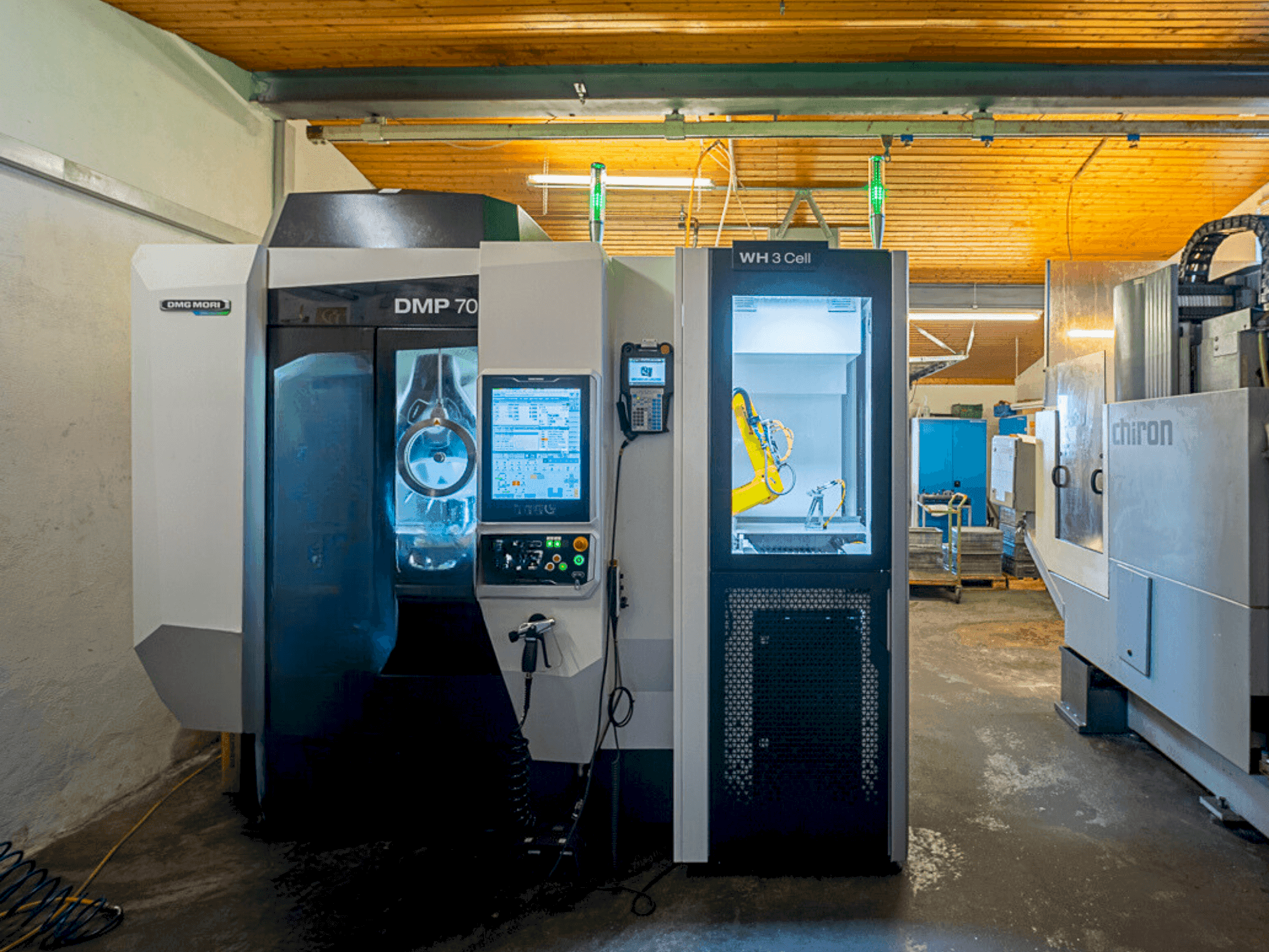 DMG MORI DMP 70 with WH3 Mašinos vaizdas iš priekio