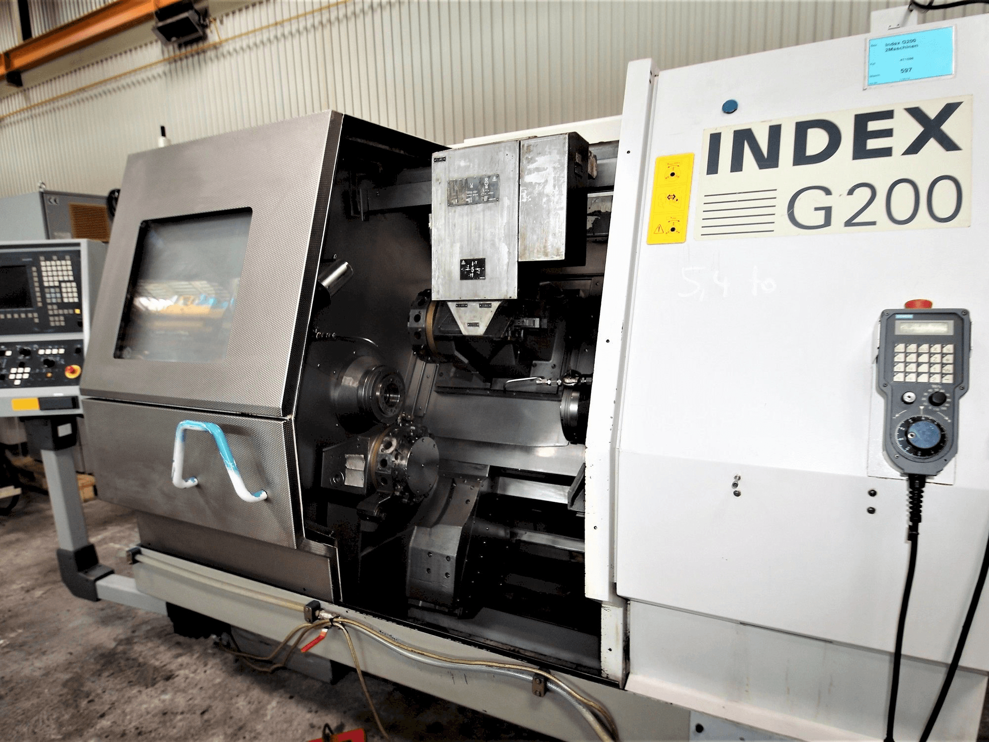 Index G200 Mašinos vaizdas iš priekio