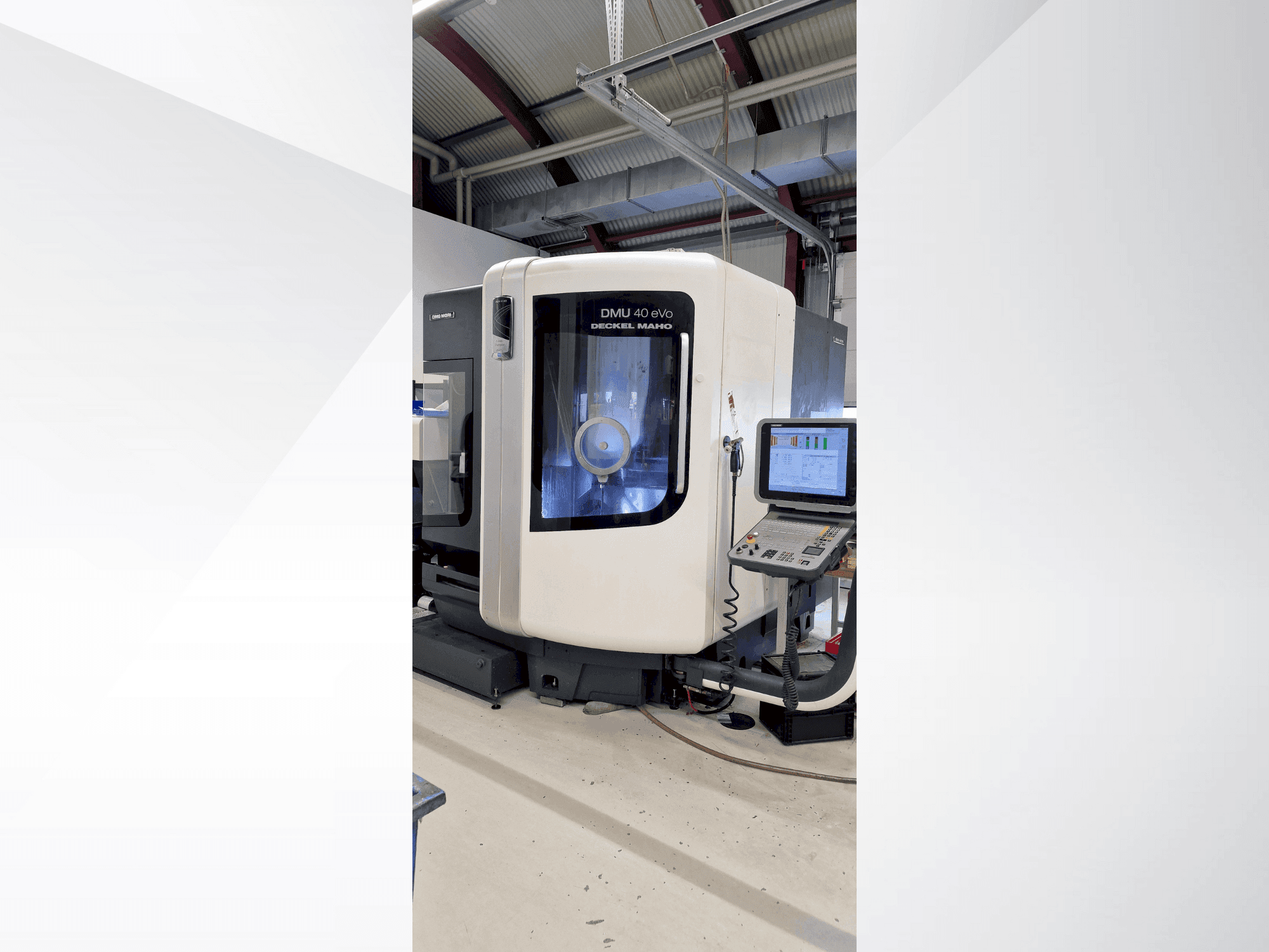 DMG DECKEL MAHO DMU 40 evo Mašinos vaizdas iš priekio