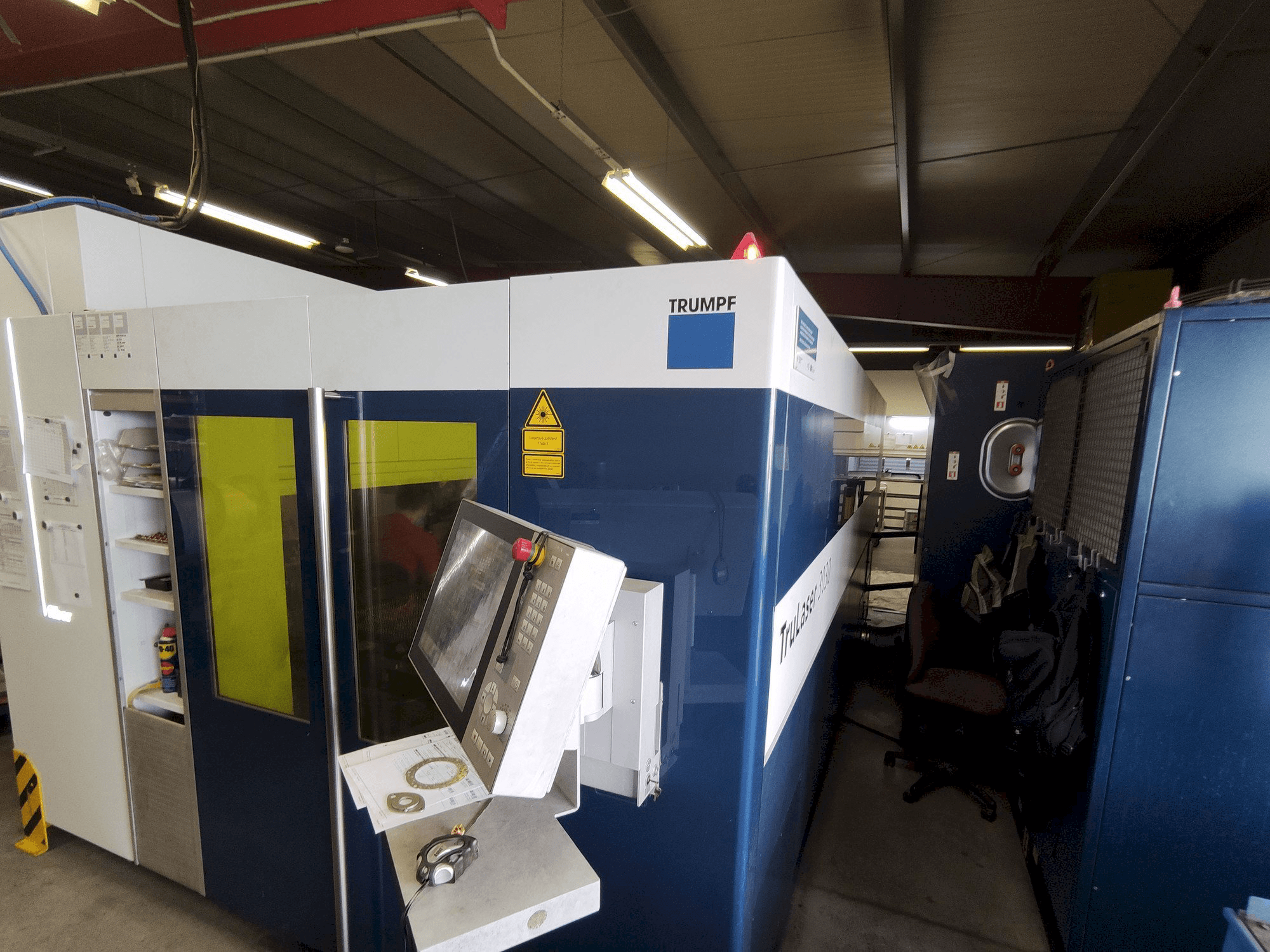 Trumpf TruLaser 3030 Fiber Mašinos vaizdas iš priekio