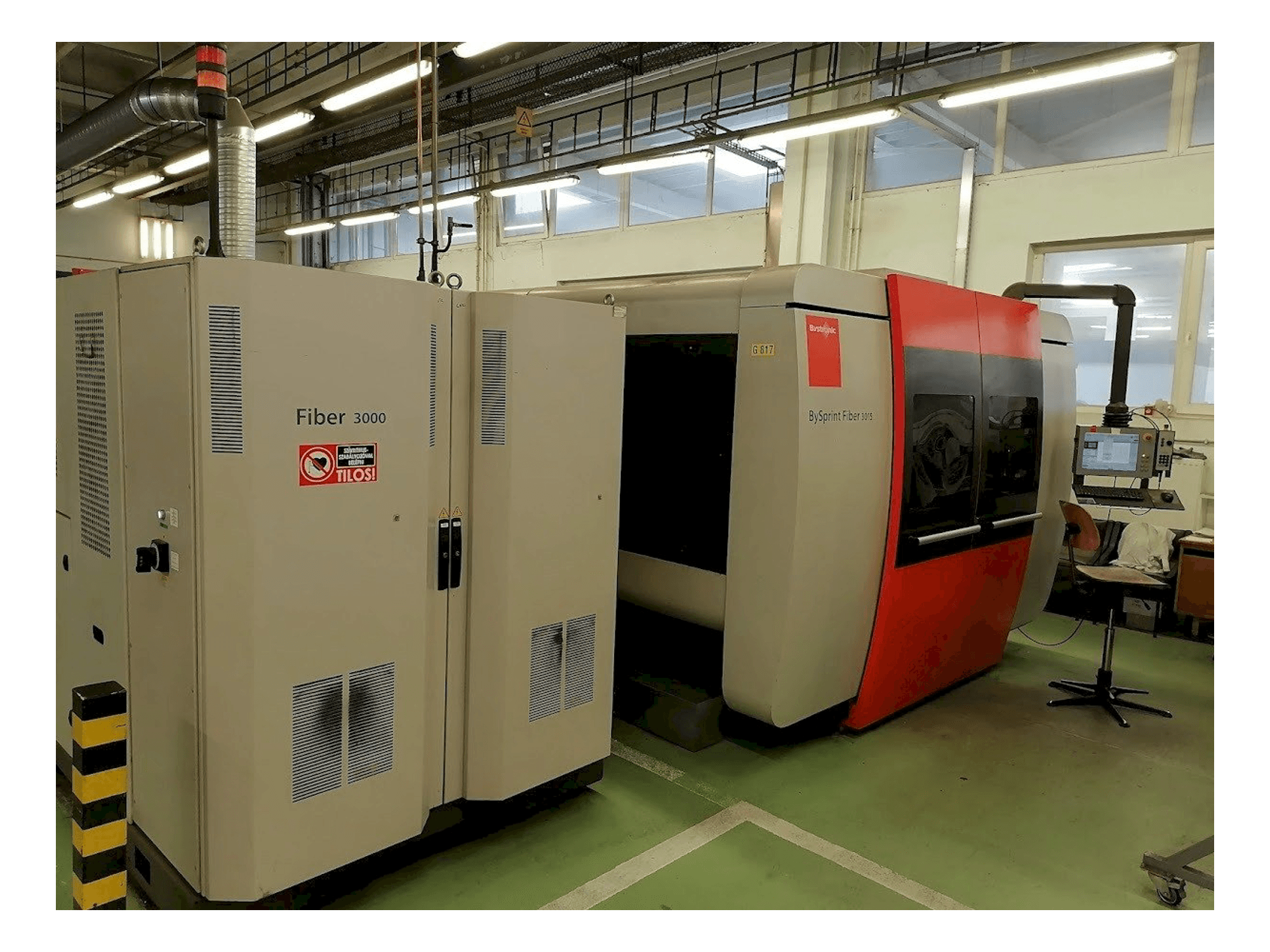 Bystronic BySprint Fiber 3015 Mašinos vaizdas iš priekio