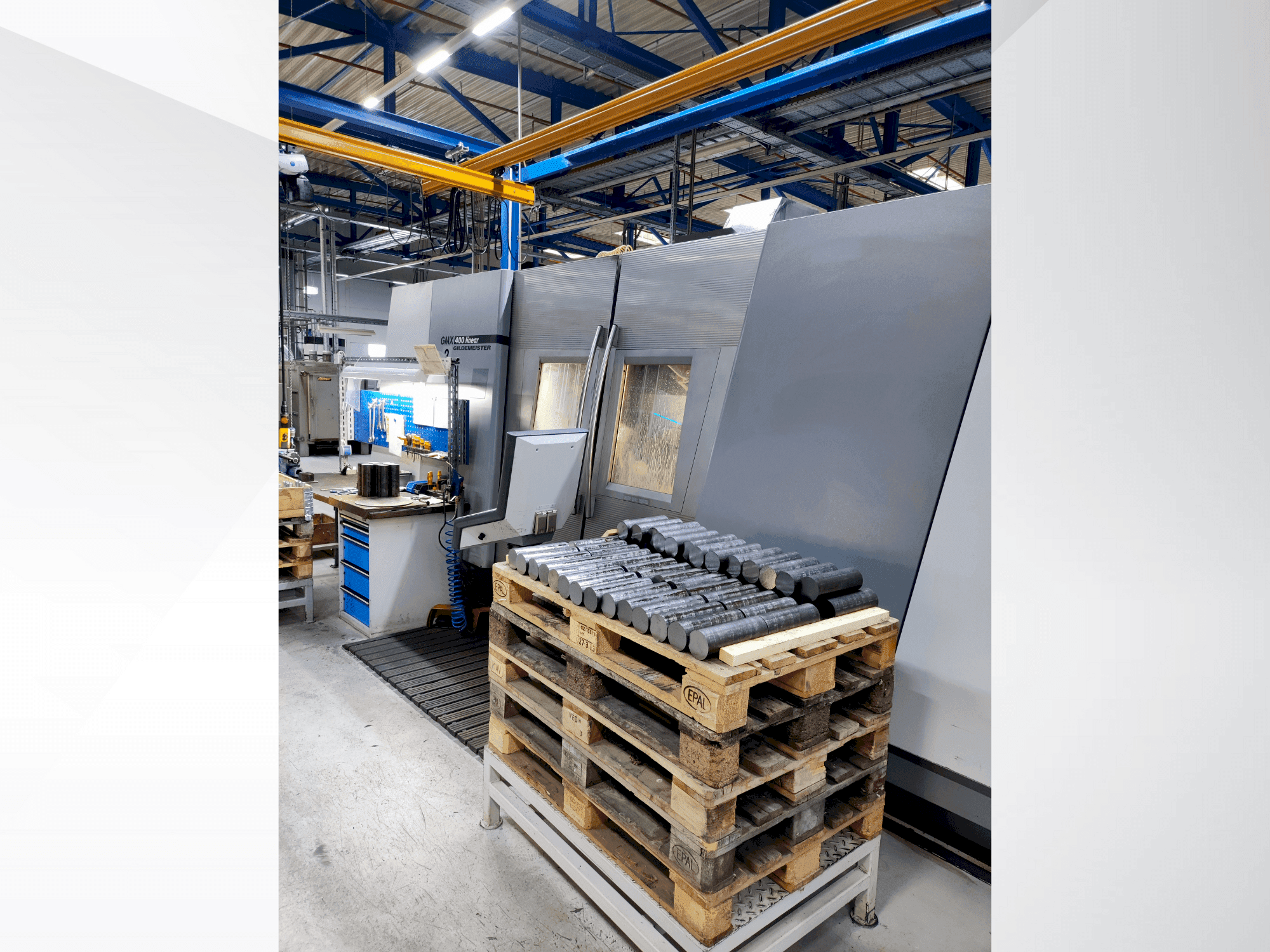 DMG GMX 400L Mašinos vaizdas iš priekio