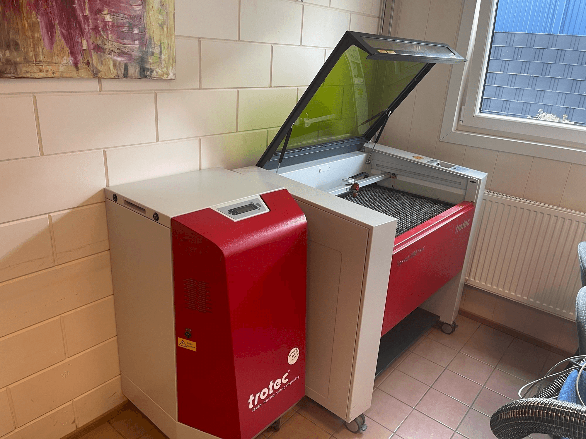 Trotec Speedy 360 flexx Mašinos vaizdas iš priekio