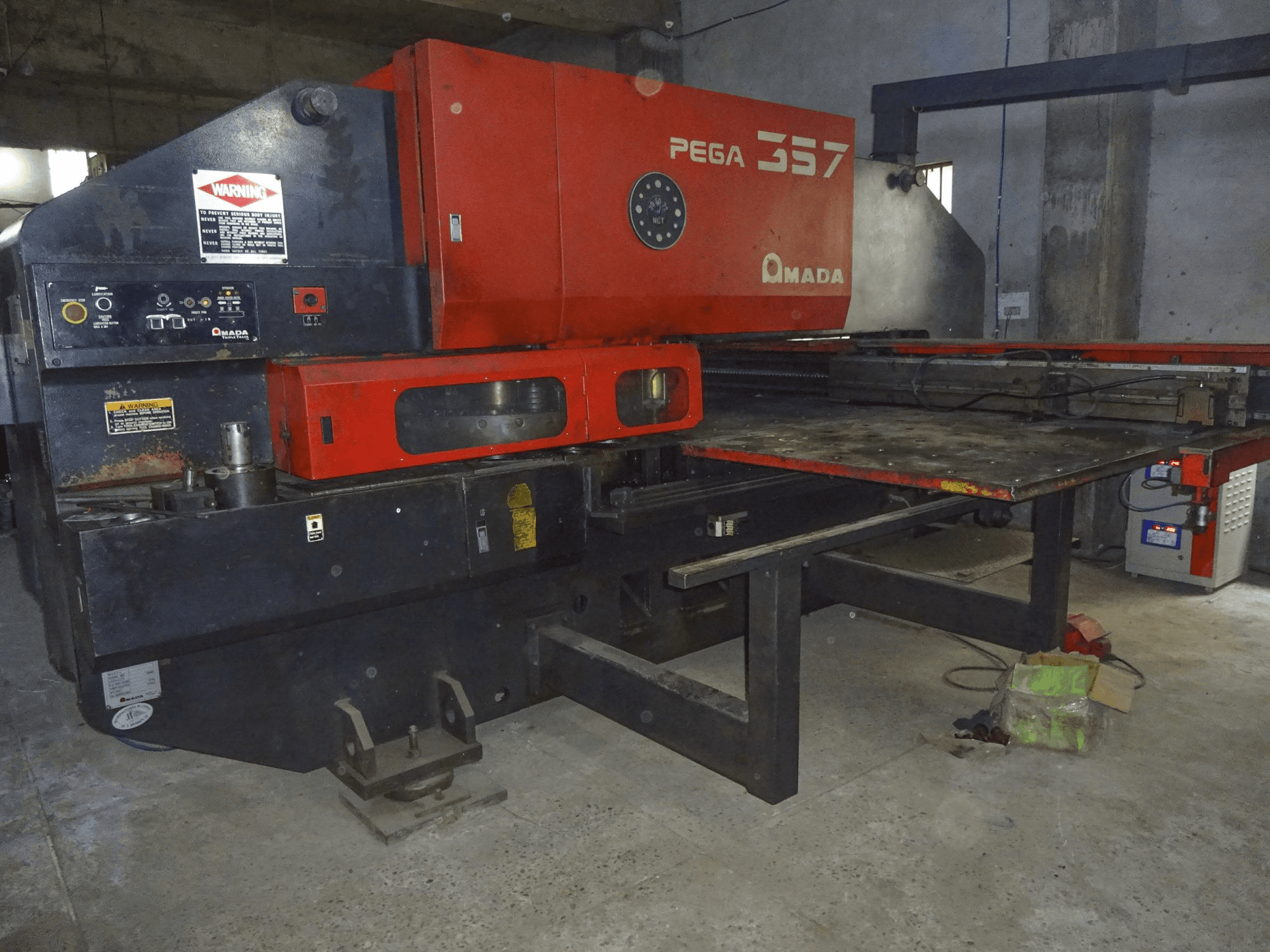 Front view of AMADA PEGA 357 Machine