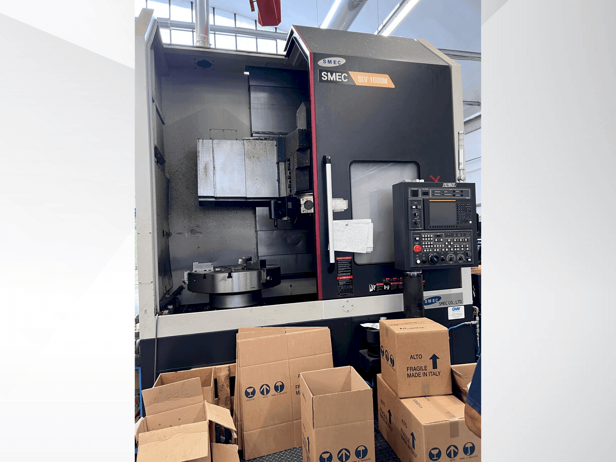 SMEC SLV1000M Mašinos vaizdas iš priekio