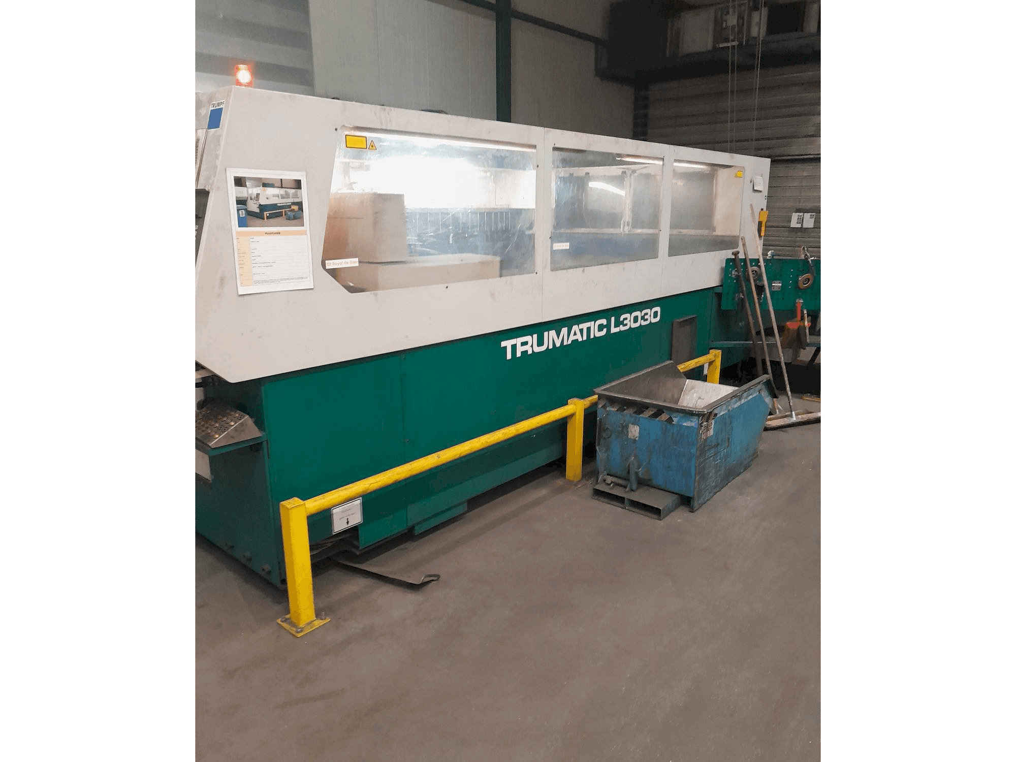 Trumpf Trumatic L3030 Mašinos vaizdas iš priekio
